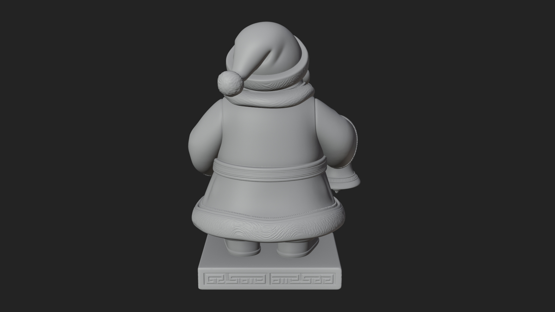 Bell Holding Santa Statue Design 4 3D Print Model 3D Model