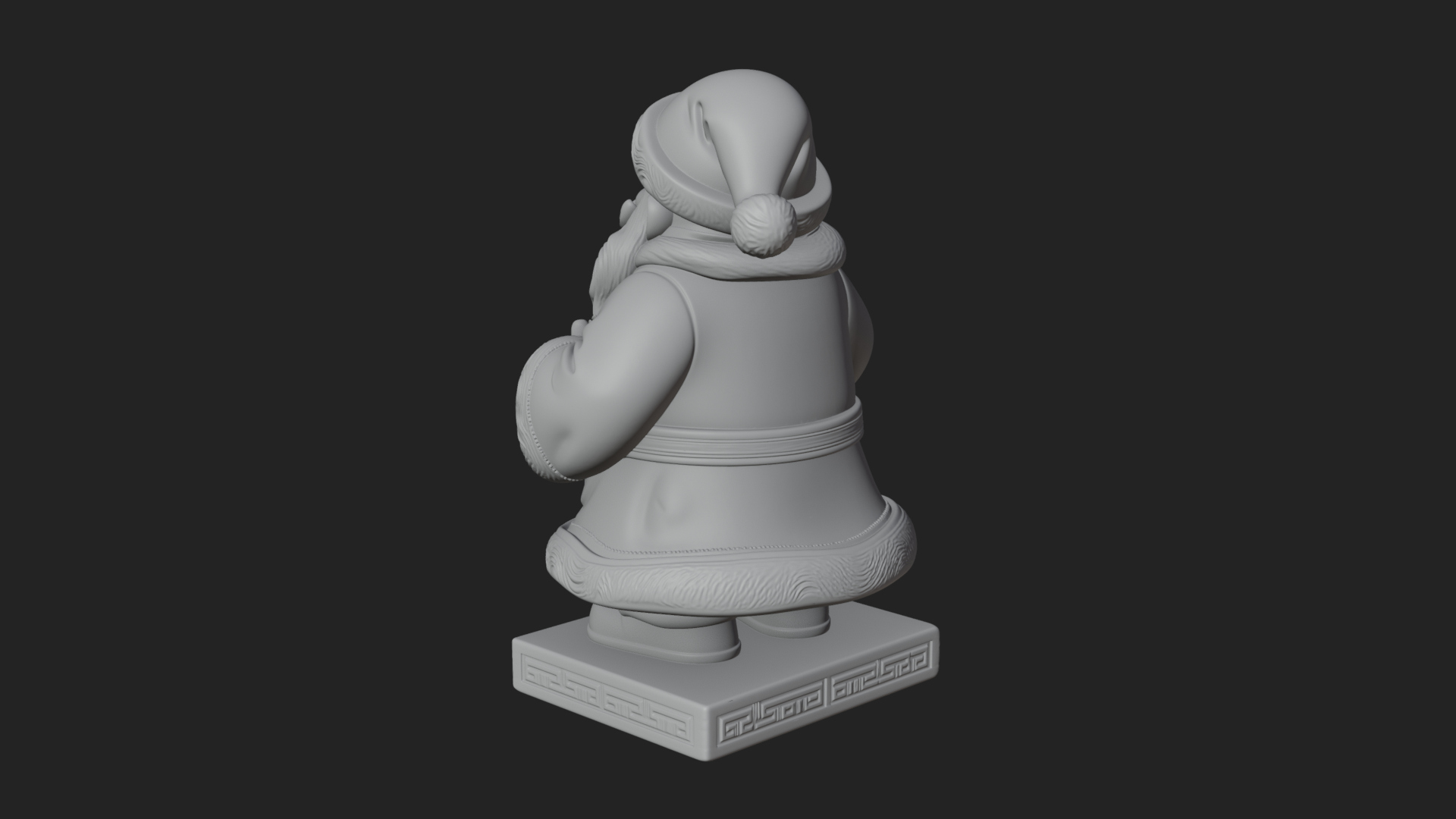 Bell Holding Santa Statue Design 4 3D Print Model 3D Model