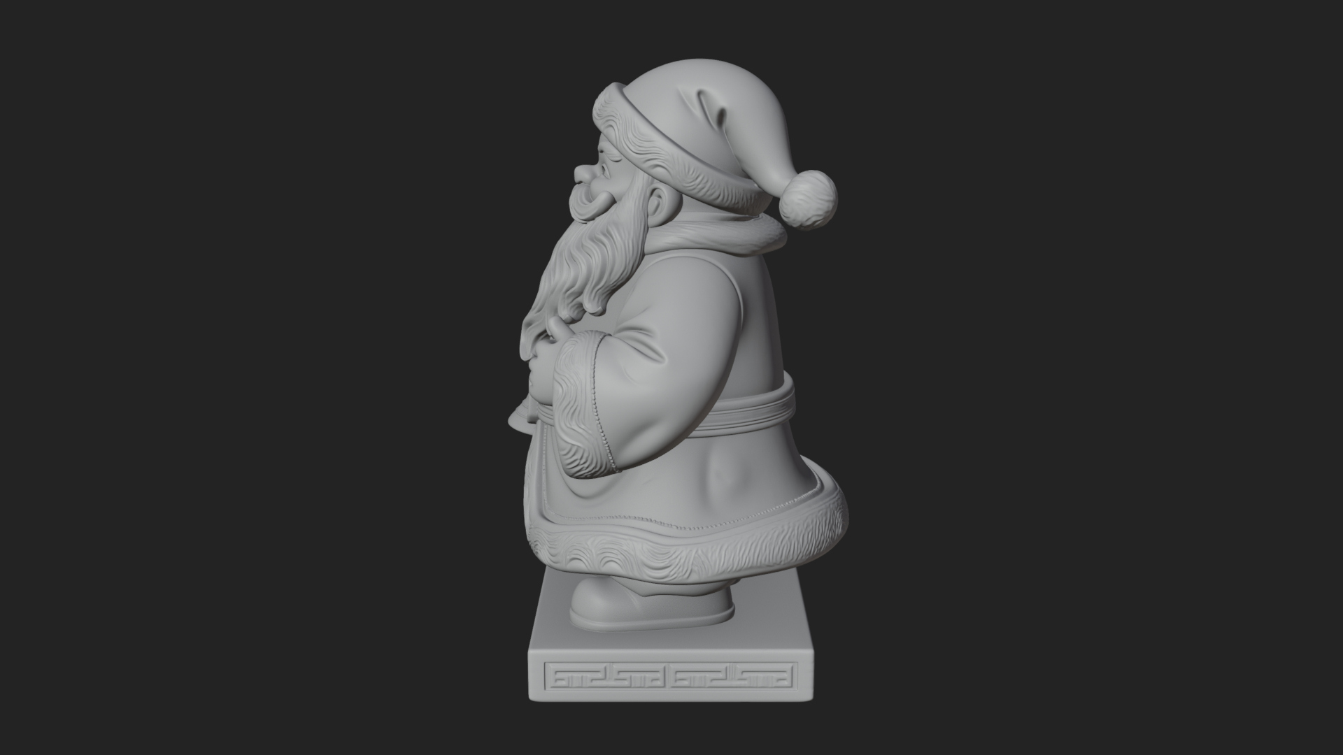 Bell Holding Santa Statue Design 4 3D Print Model 3D Model