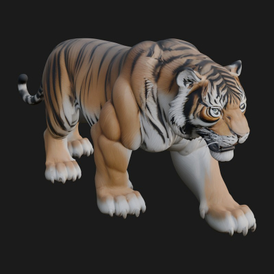 Bengal Tiger Statue Design 1 3D Print Model