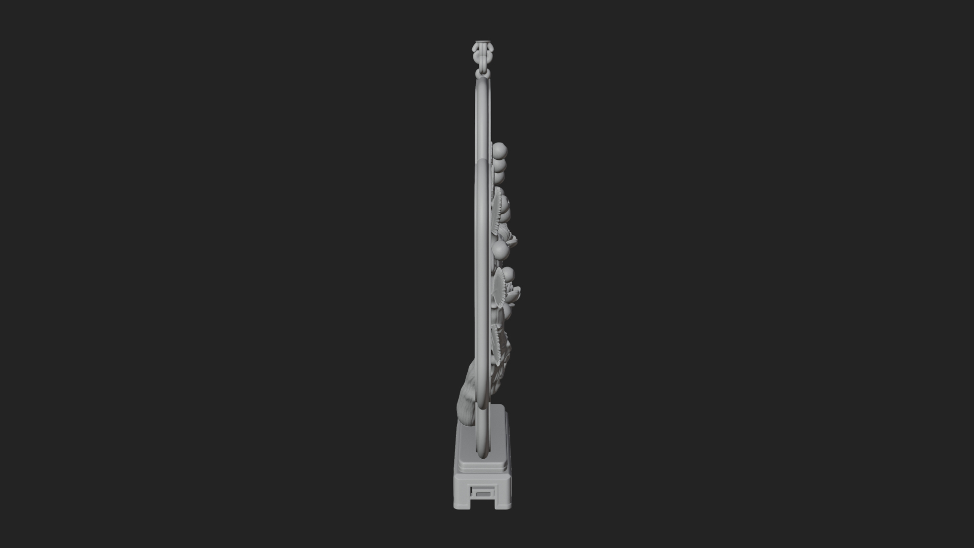 Berry Branch Ring Ornament Design 2 3D Print Model 3D Model