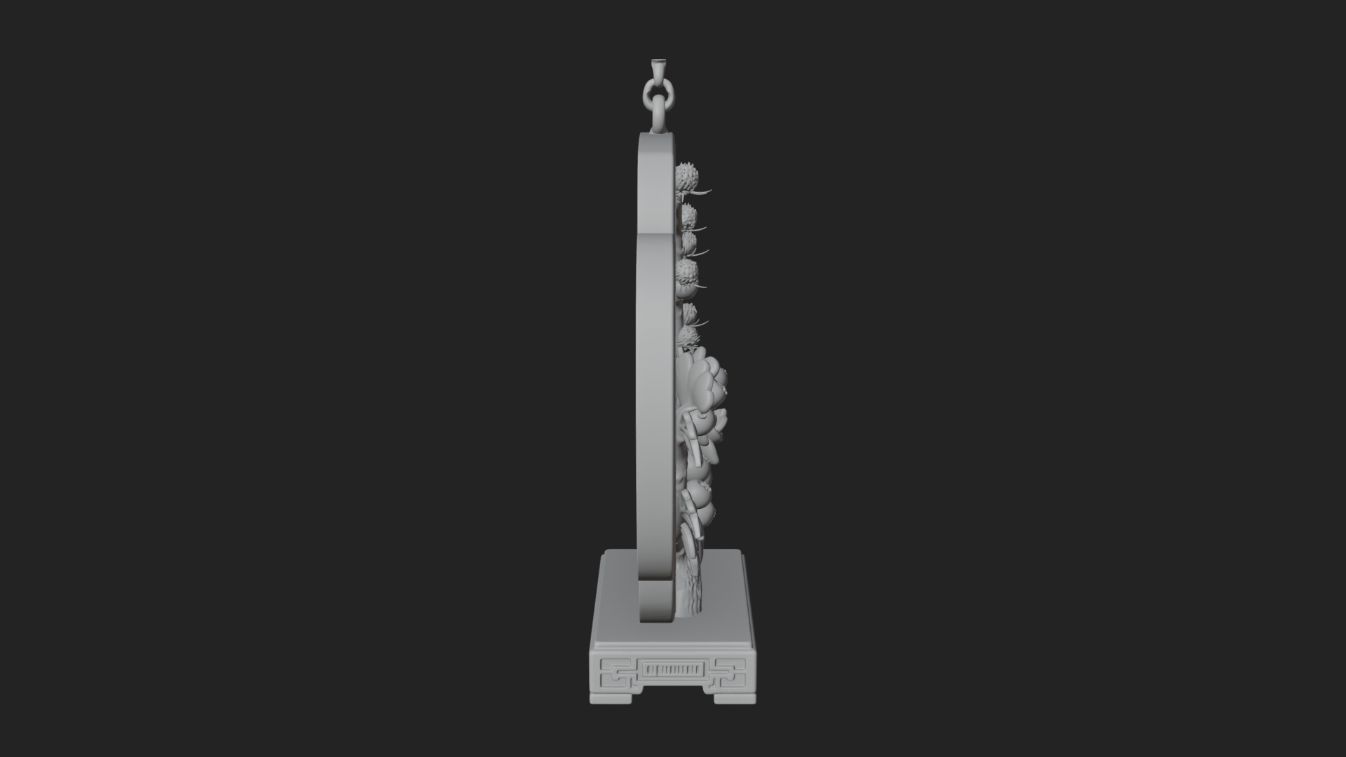 Berry Branch Ring Ornament Design 3 3D Print Model 3D Model