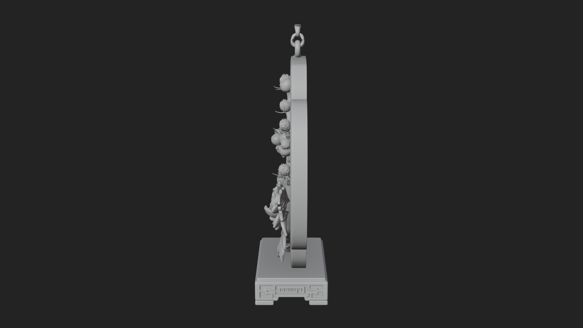Berry Branch Ring Ornament Design 3 3D Print Model 3D Model