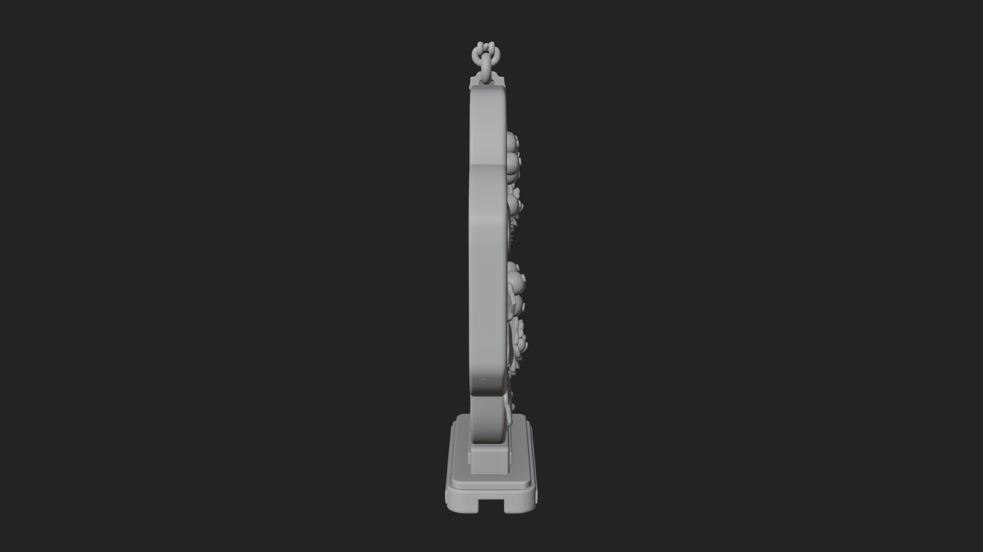 Berry Branch Ring Ornament Design 4 3D Print Model 3D Model