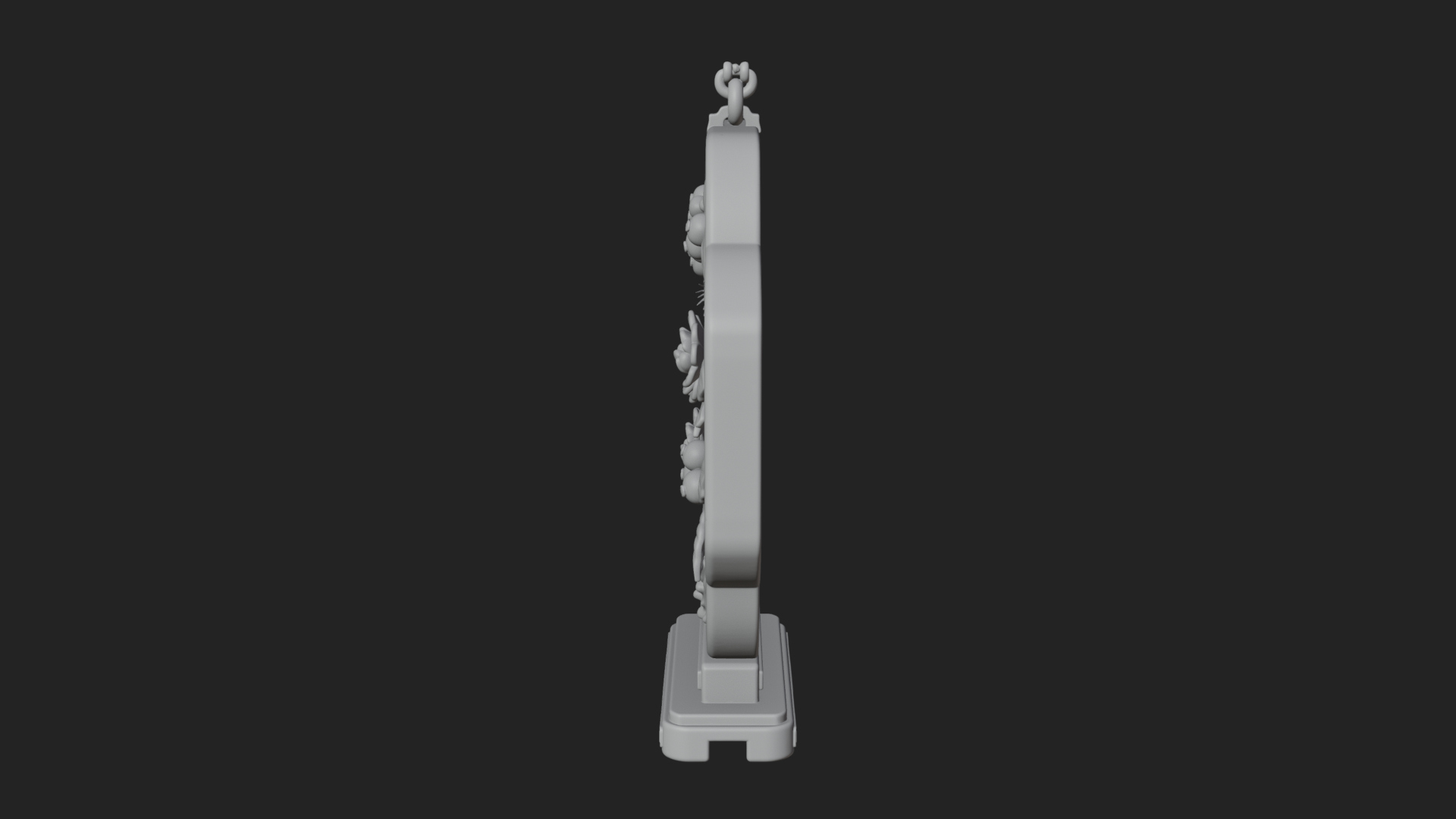 Berry Branch Ring Ornament Design 4 3D Print Model 3D Model