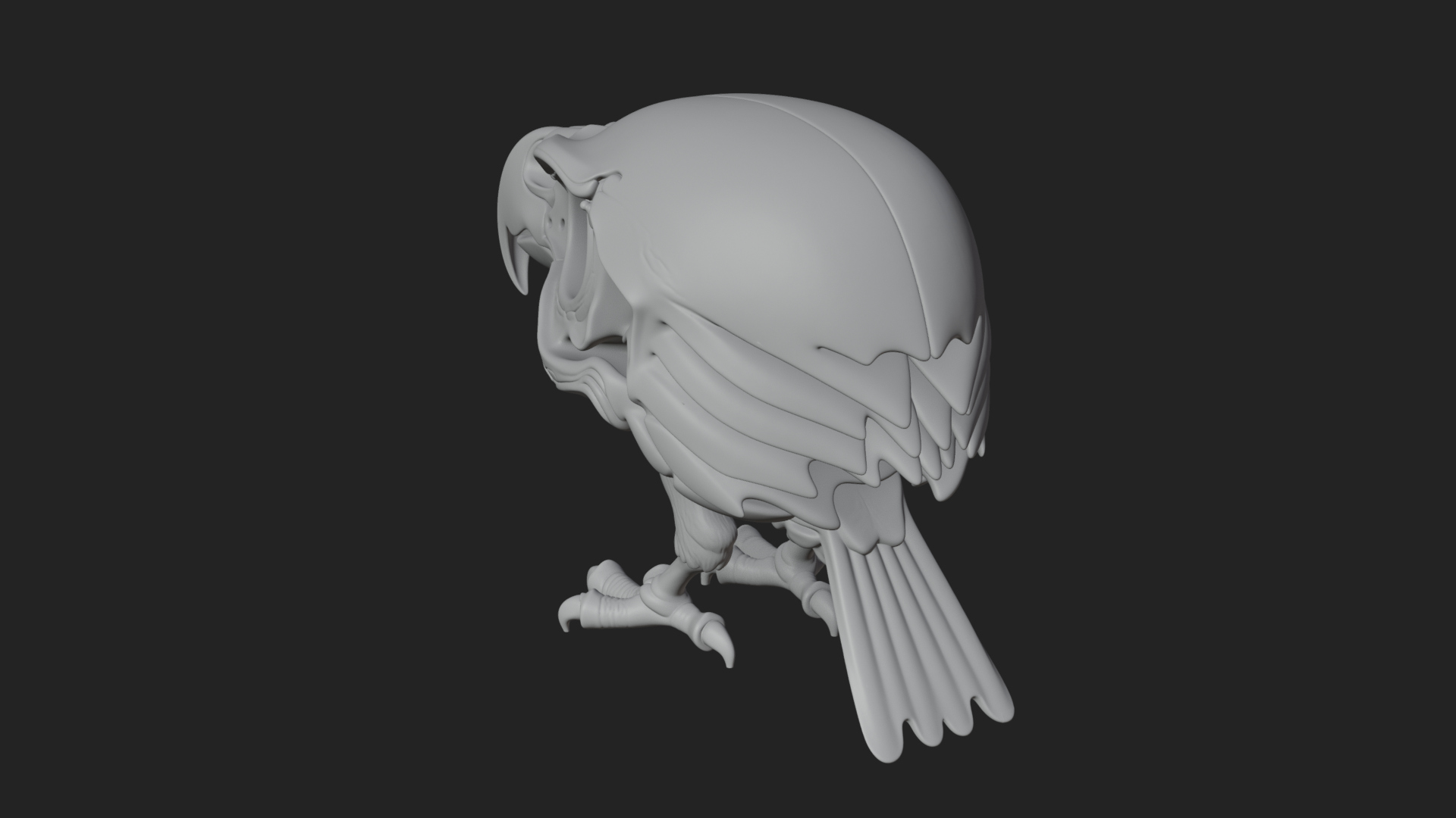 Bird Skull Statue Design 1 3D Print Model 3D Model