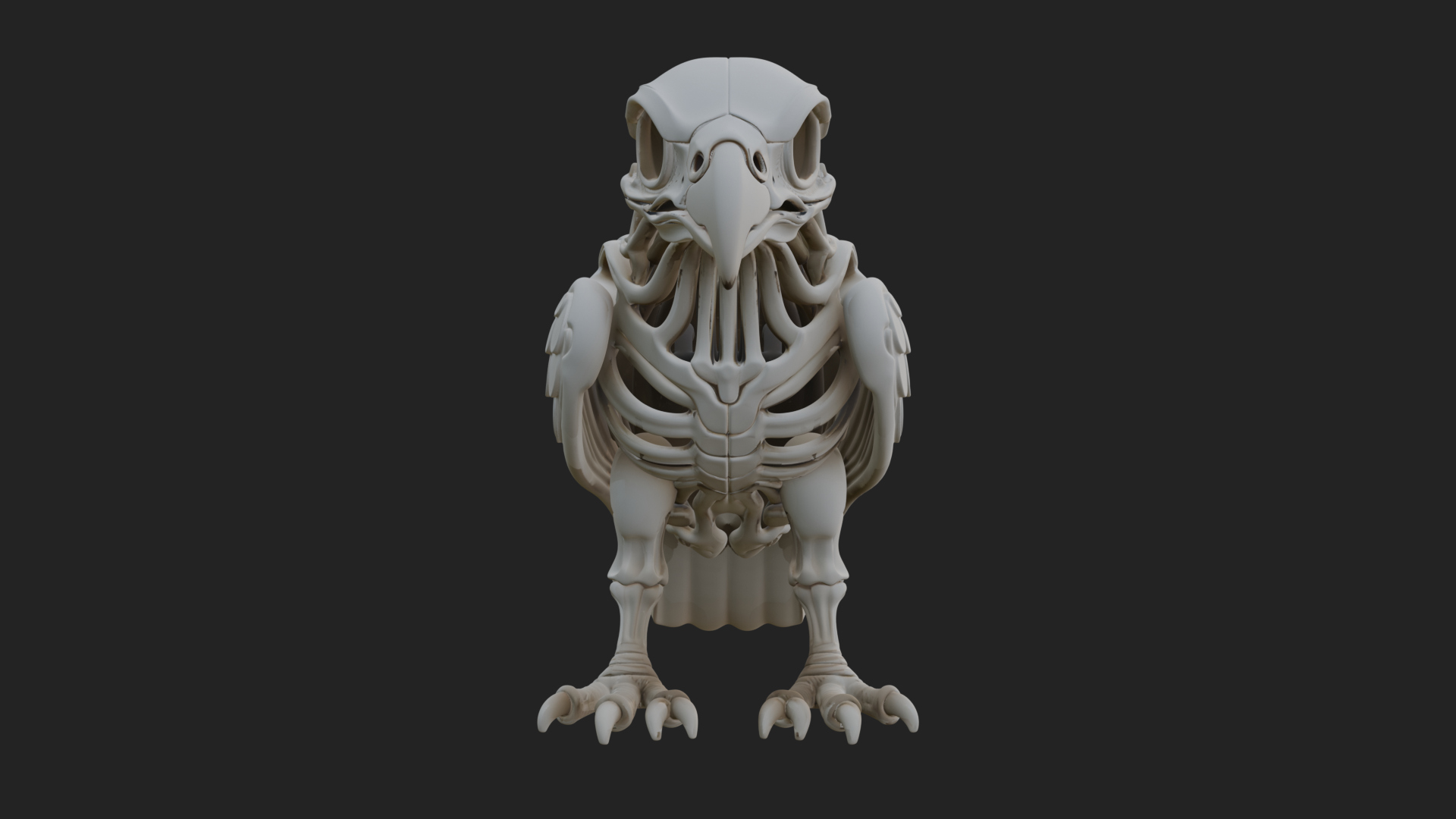 Bird Skull Statue Design 2 3D Print Model 3D Model