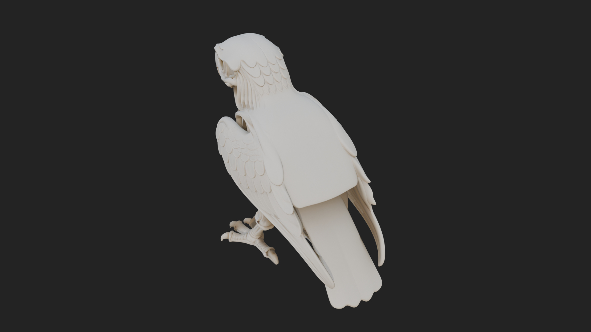 Bird Skull Statue Design 2 3D Print Model 3D Model