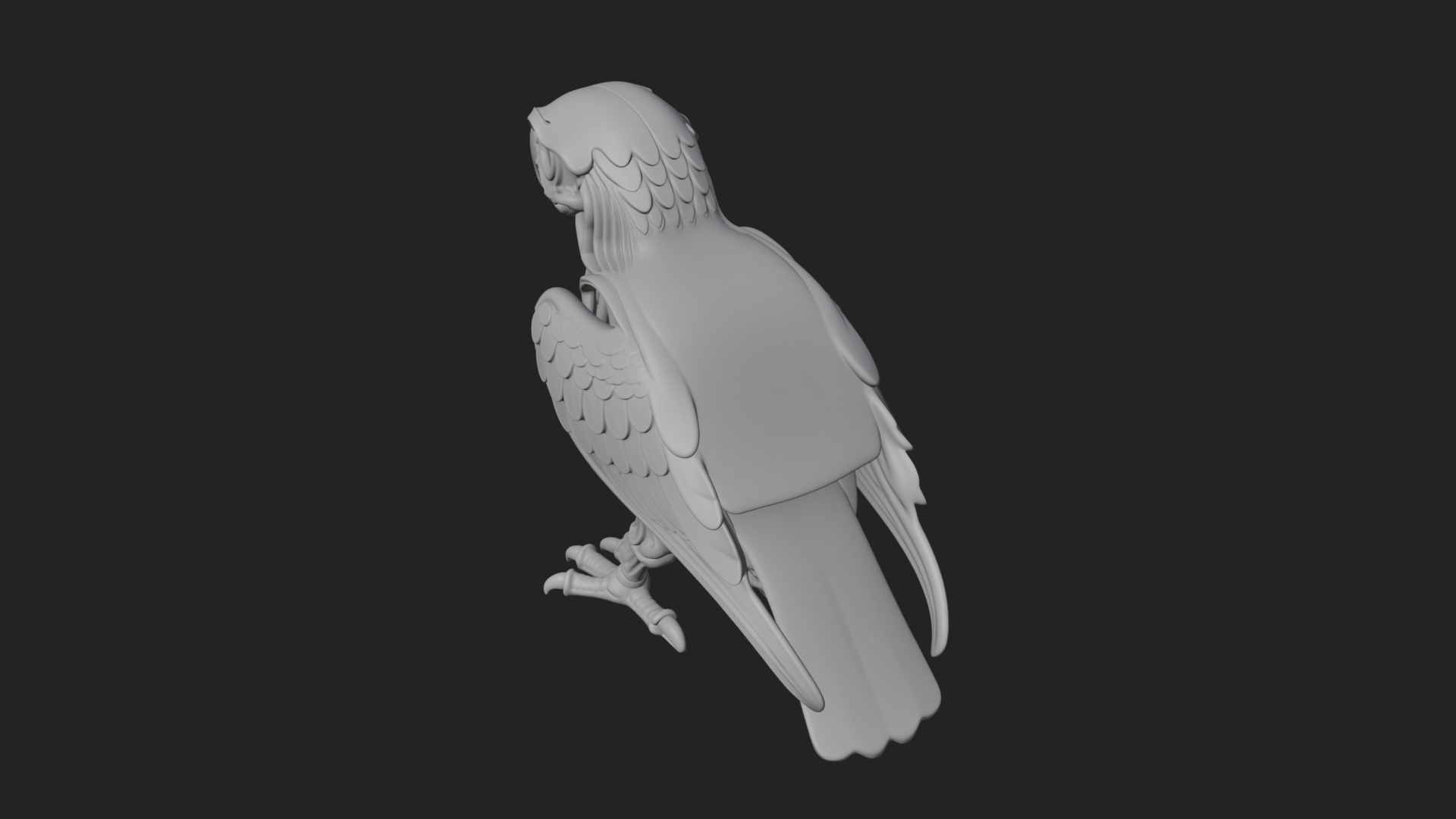 Bird Skull Statue Design 2 3D Print Model 3D Model