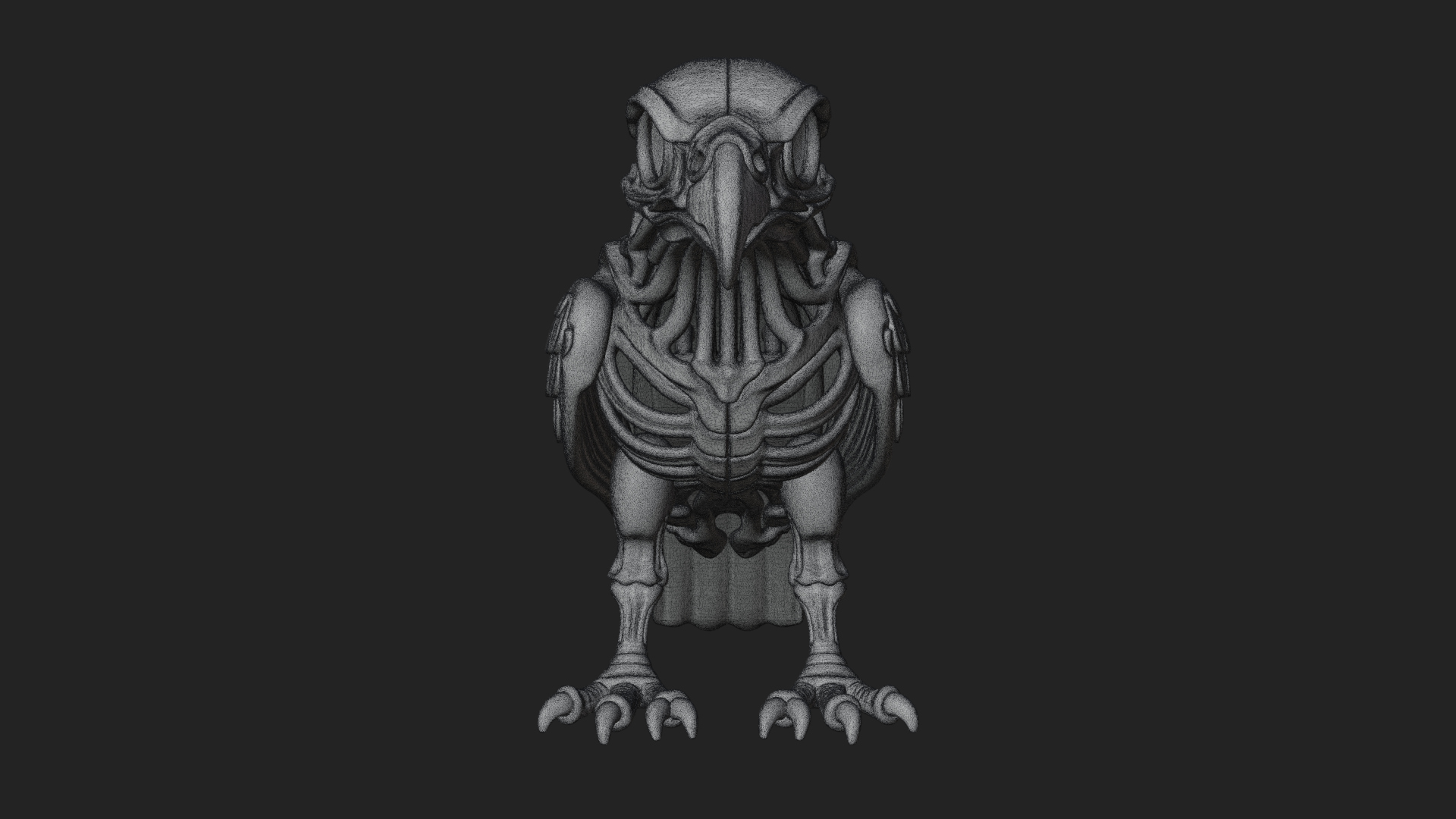 Bird Skull Statue Design 2 3D Print Model 3D Model