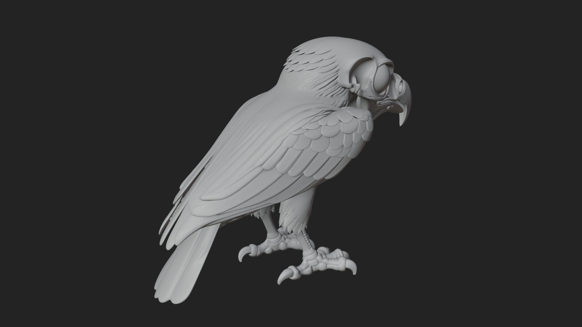 Bird Skull Statue Design 3 3D Print Model 3D Model