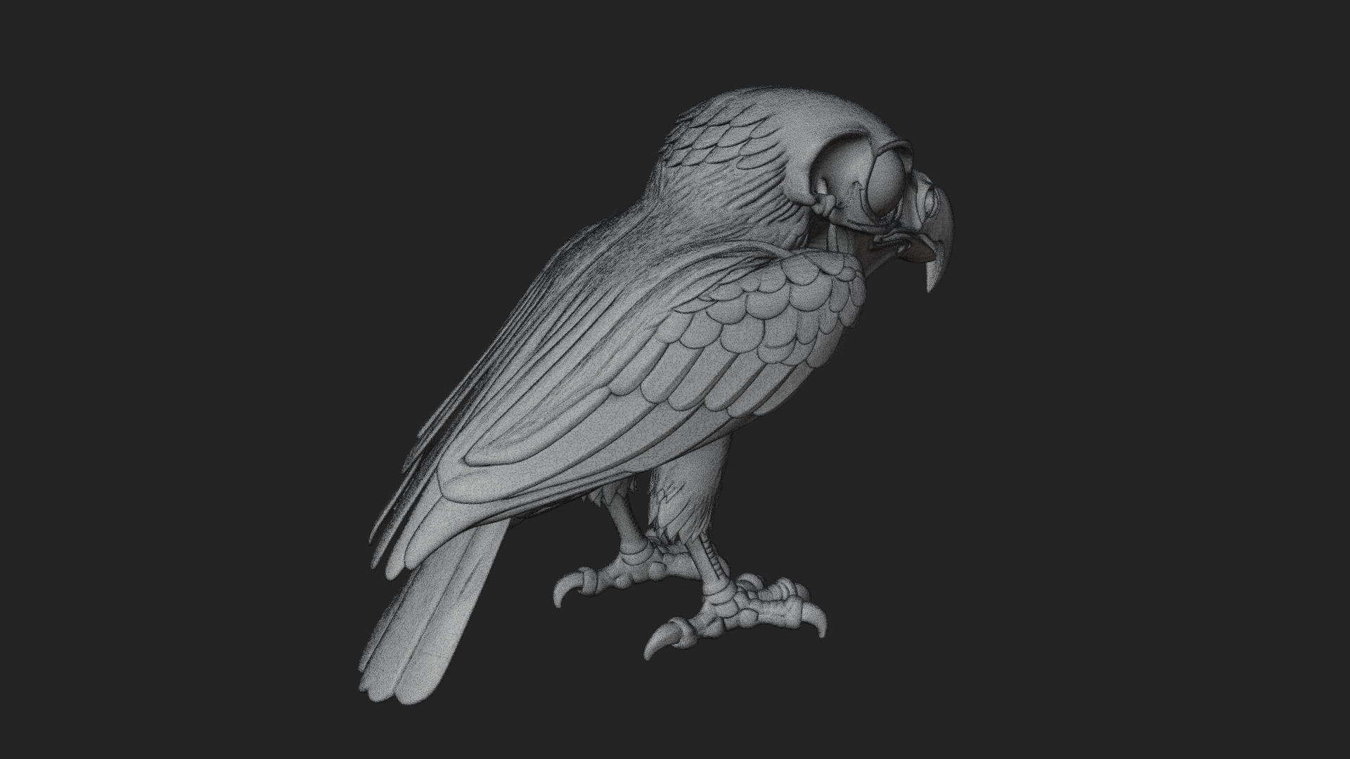 Bird Skull Statue Design 3 3D Print Model 3D Model