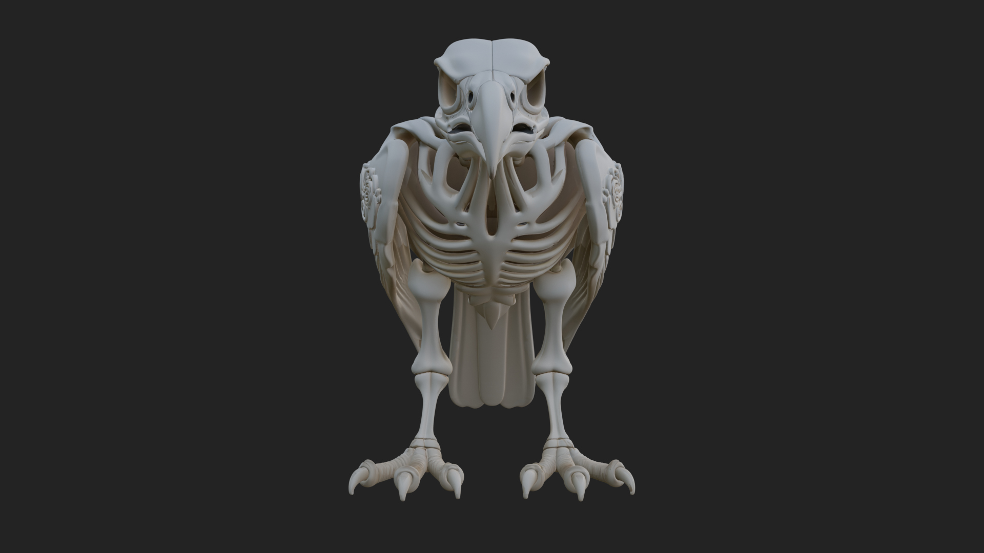 Bird Skull Statue Design 4 3D Print Model 3D Model
