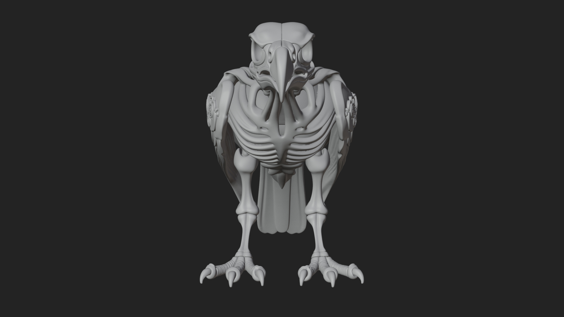Bird Skull Statue Design 4 3D Print Model 3D Model