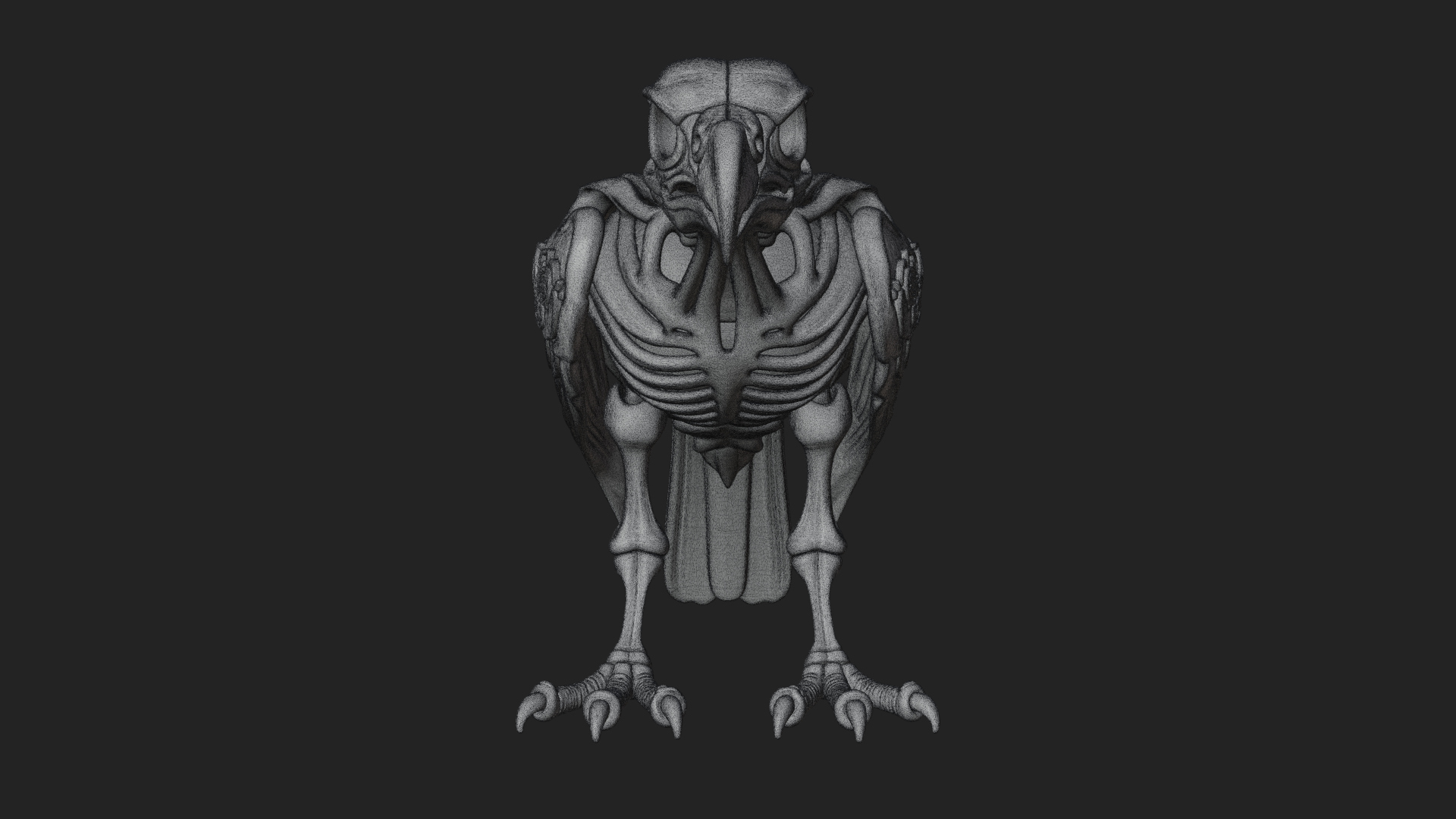 Bird Skull Statue Design 4 3D Print Model 3D Model