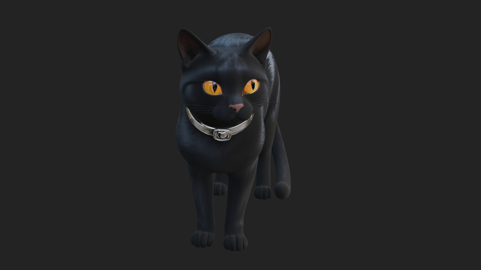 Black Cat Statue Design 1 3D Print Model 3D Model