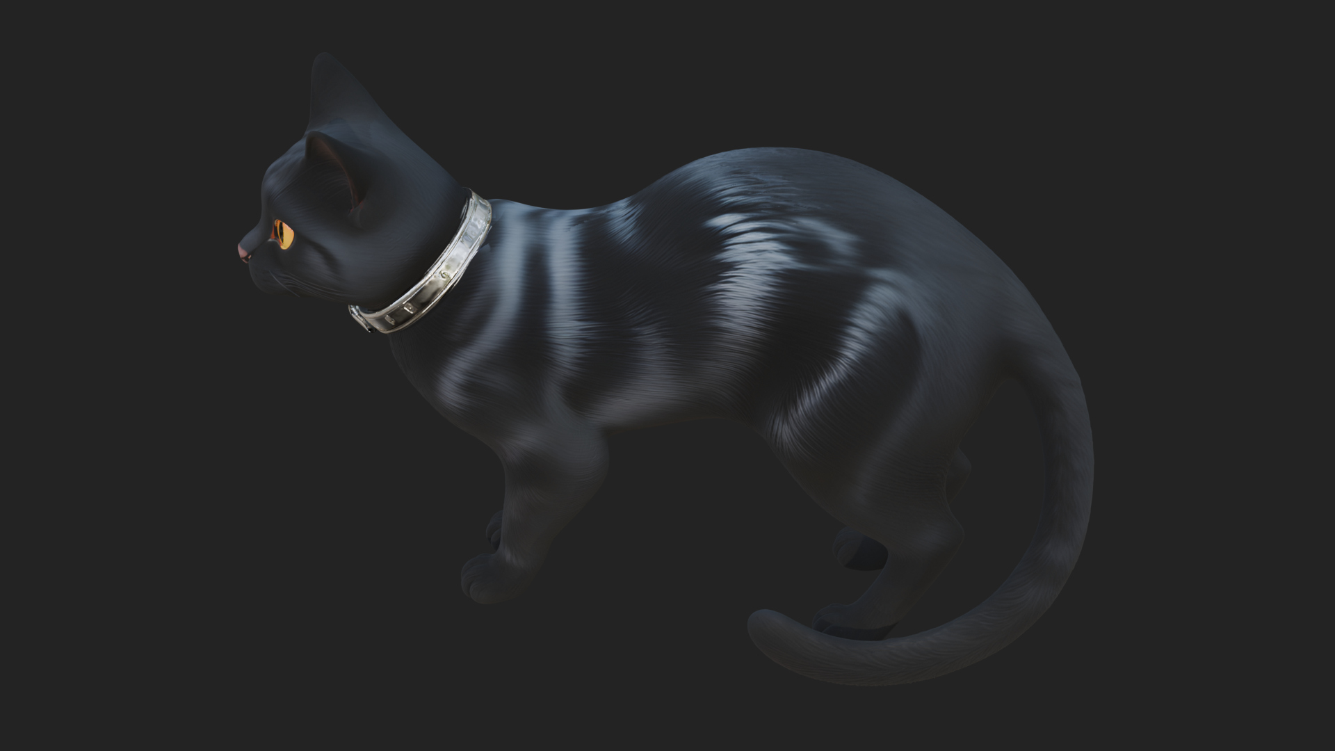 Black Cat Statue Design 1 3D Print Model 3D Model