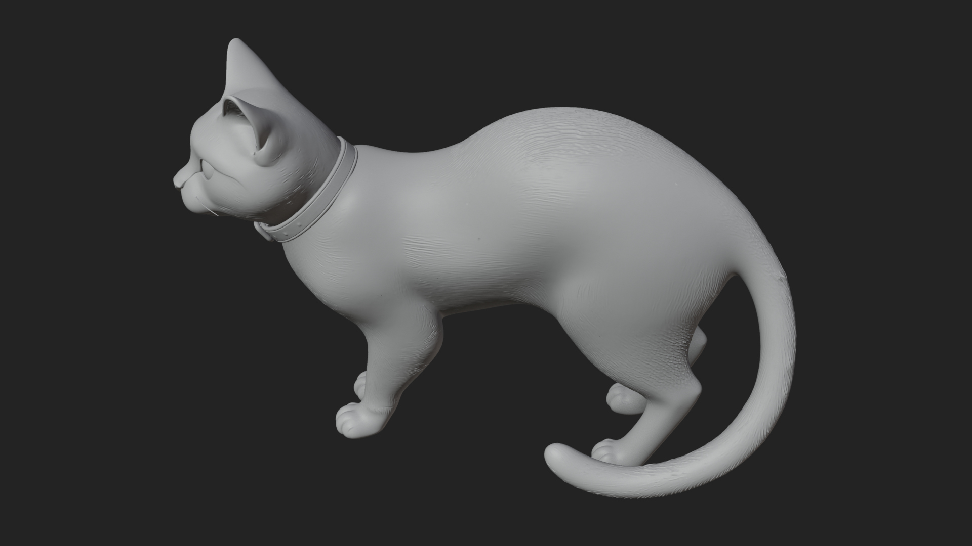 Black Cat Statue Design 1 3D Print Model 3D Model