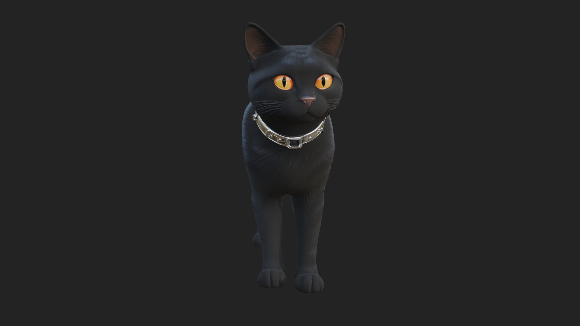 Black Cat Statue Design 2 3D Print Model 3D Model