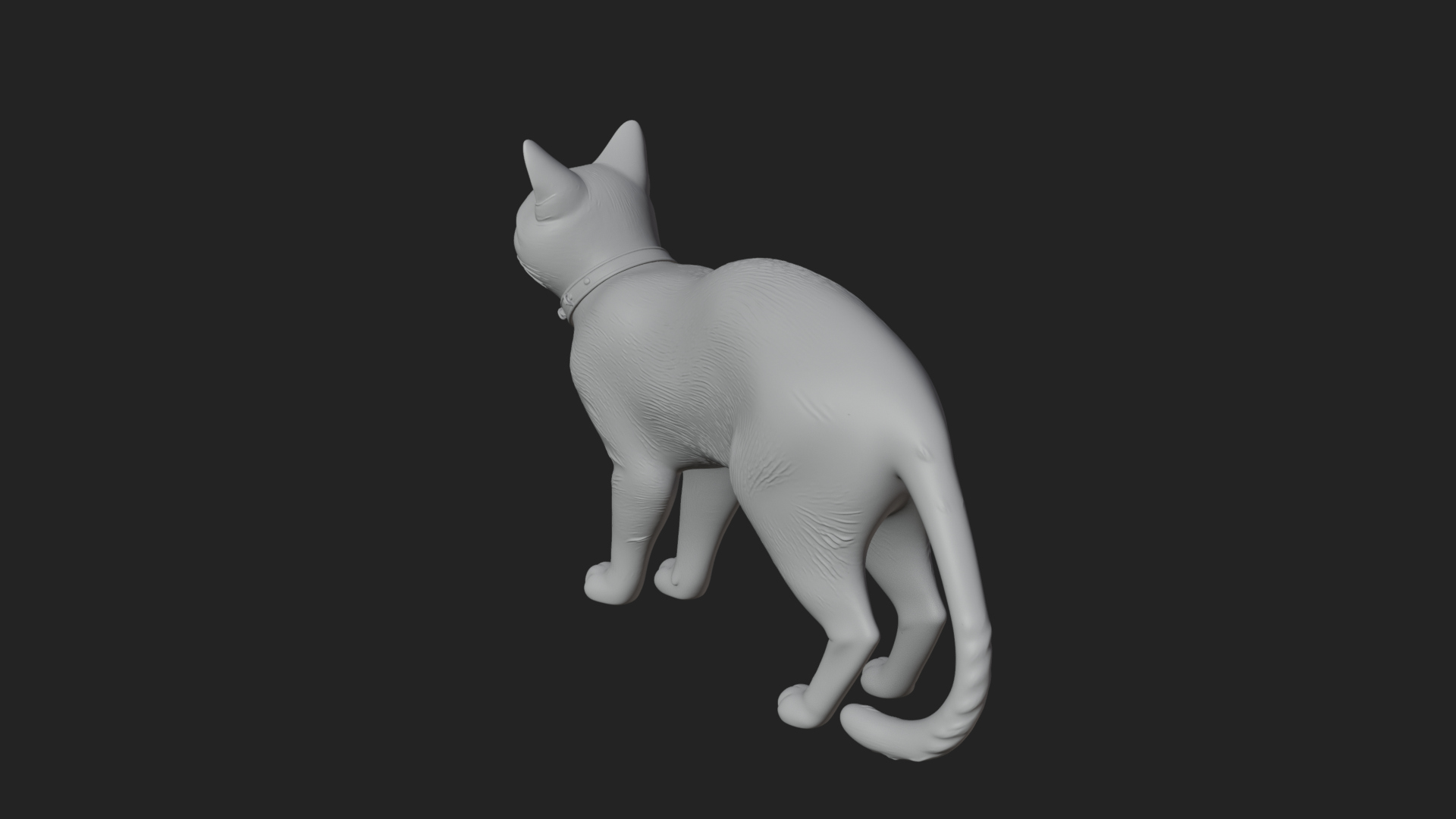 Black Cat Statue Design 2 3D Print Model 3D Model