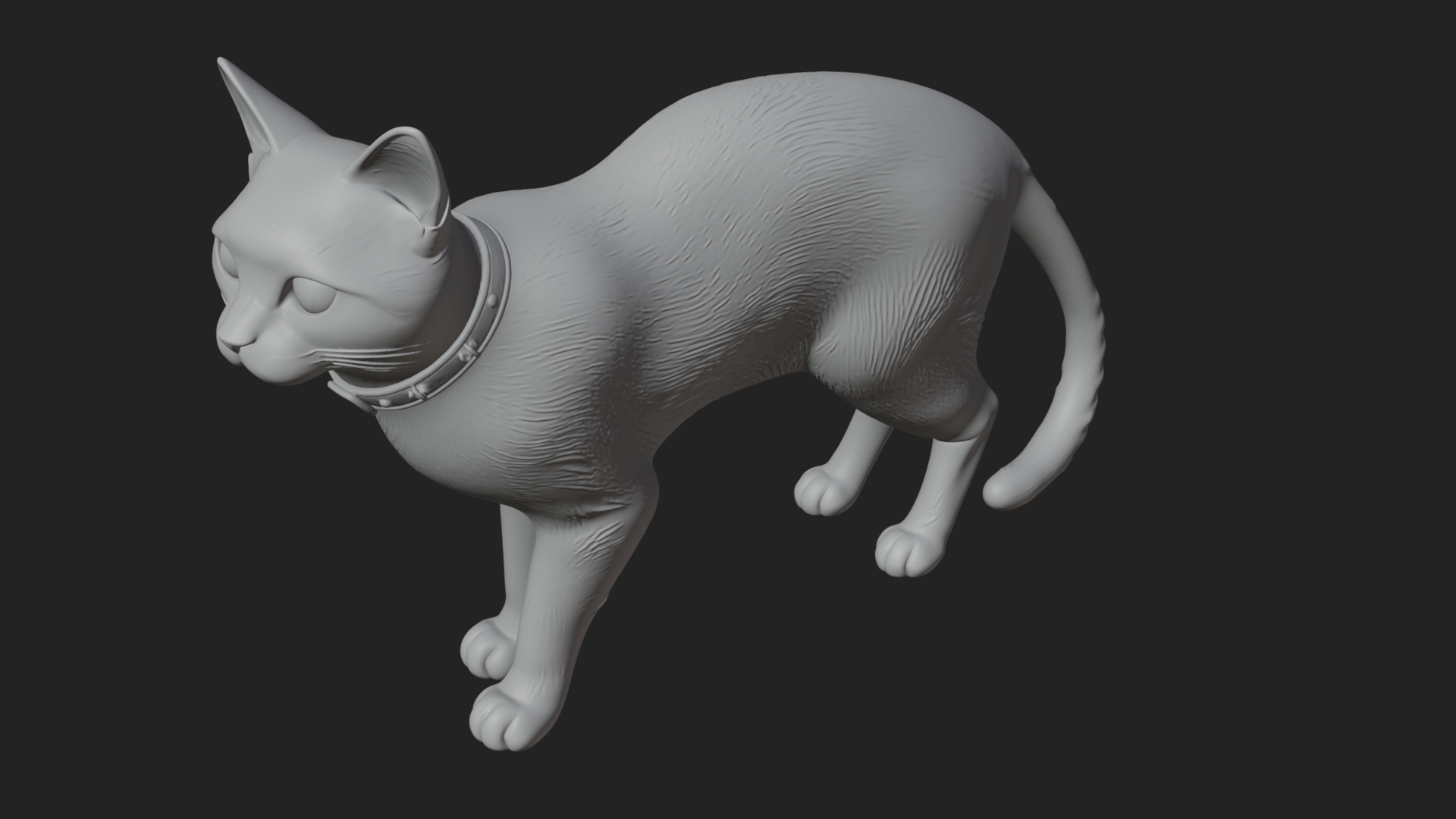 Black Cat Statue Design 2 3D Print Model 3D Model