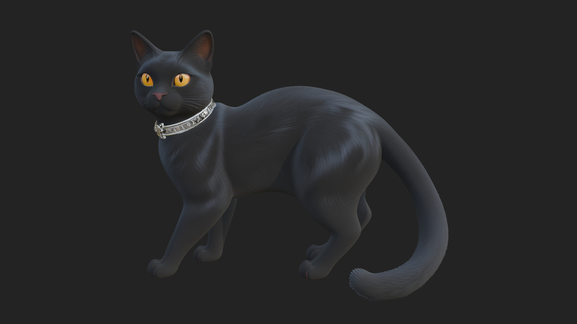 Black Cat Statue Design 3 3D Print Model 3D Model