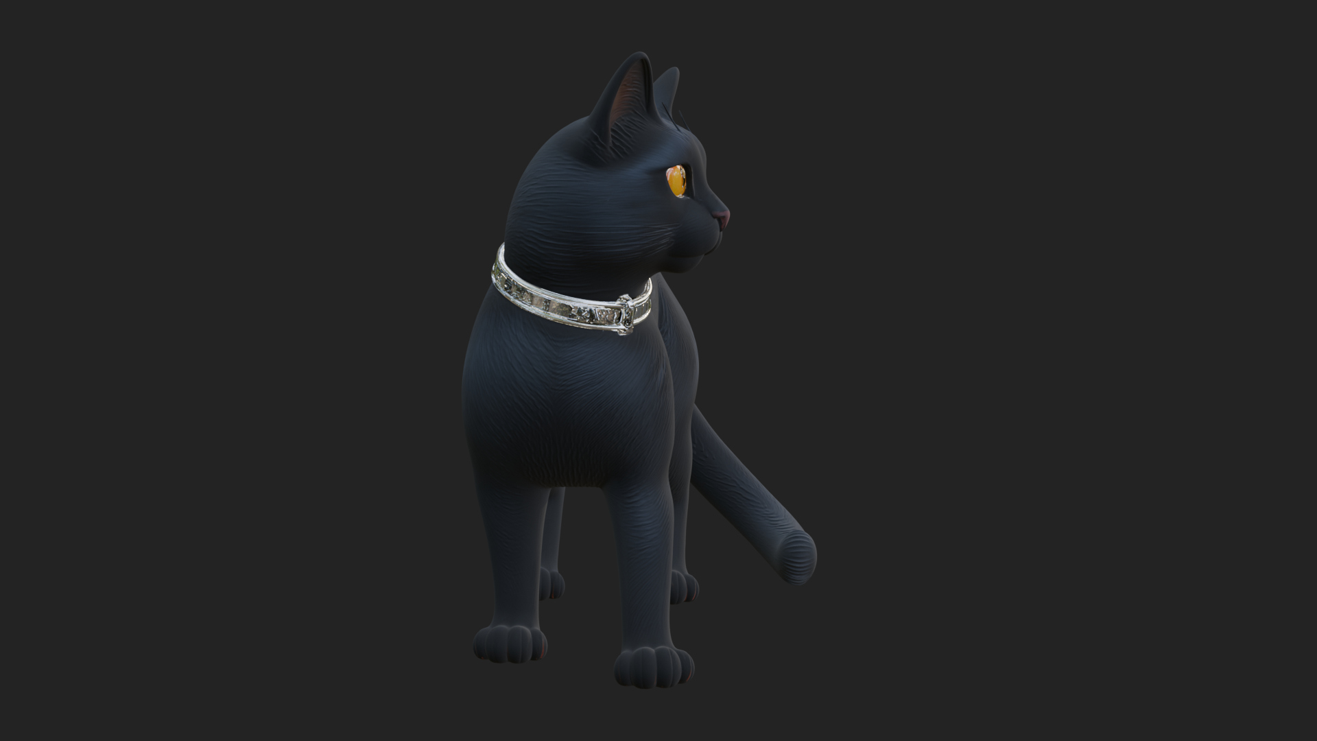 Black Cat Statue Design 3 3D Print Model 3D Model