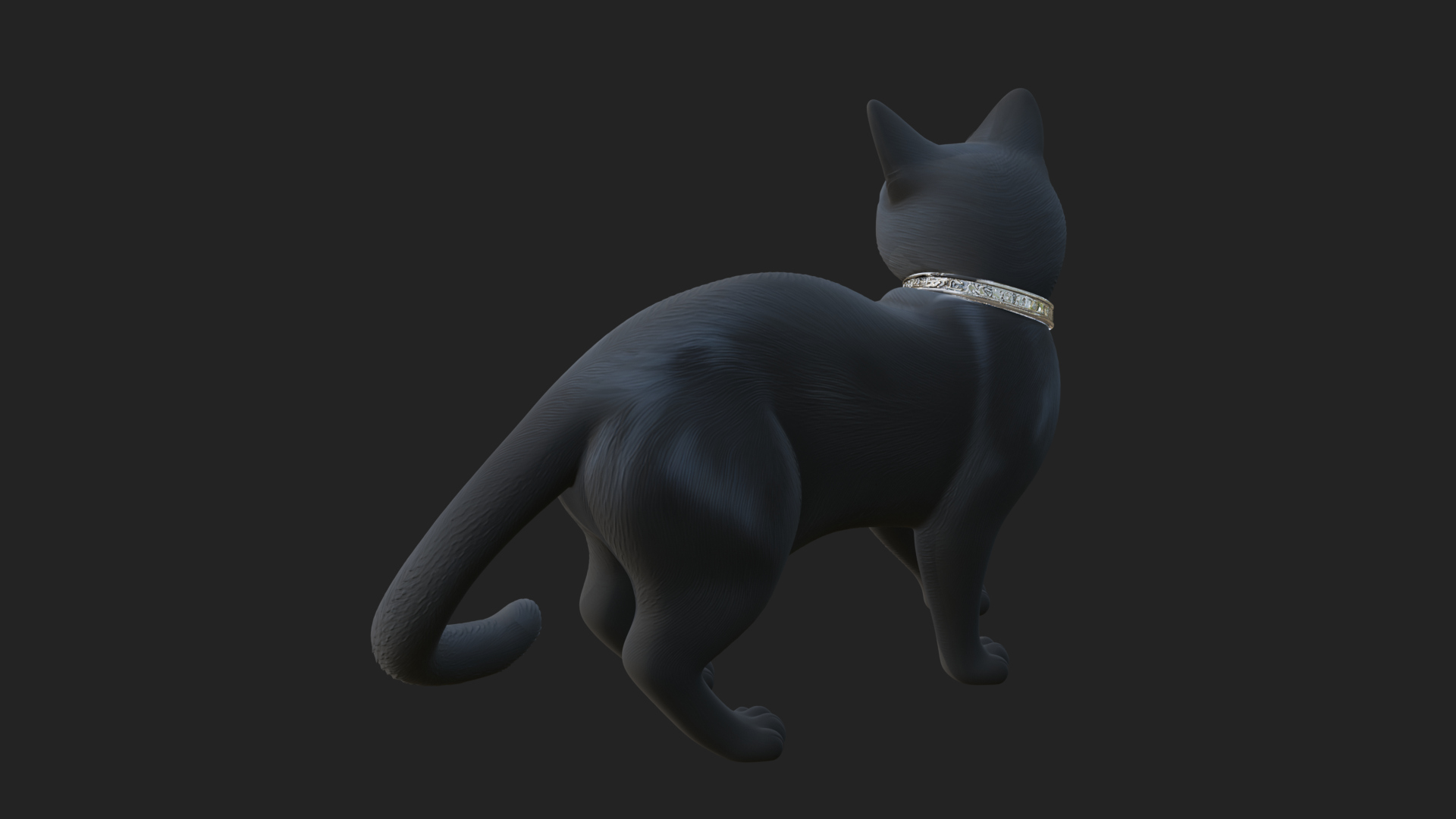 Black Cat Statue Design 3 3D Print Model 3D Model