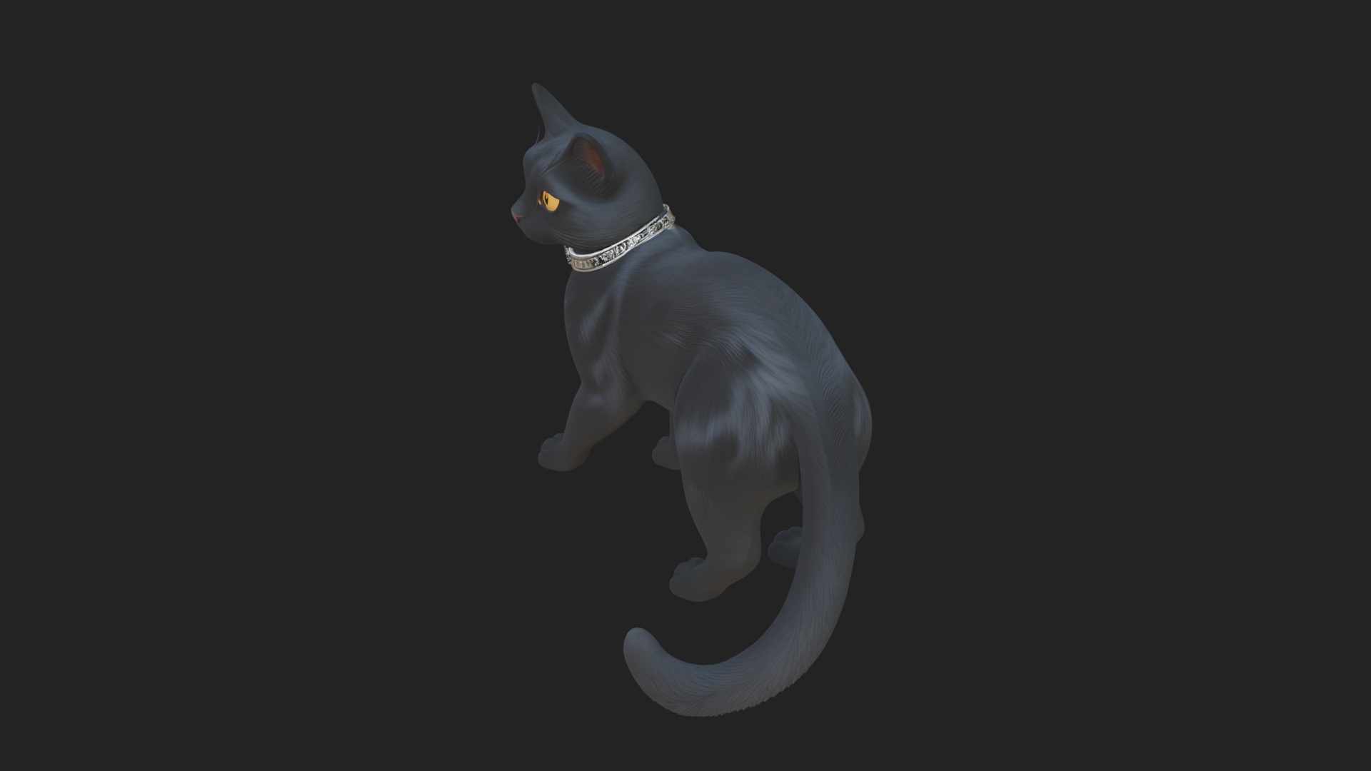 Black Cat Statue Design 3 3D Print Model 3D Model