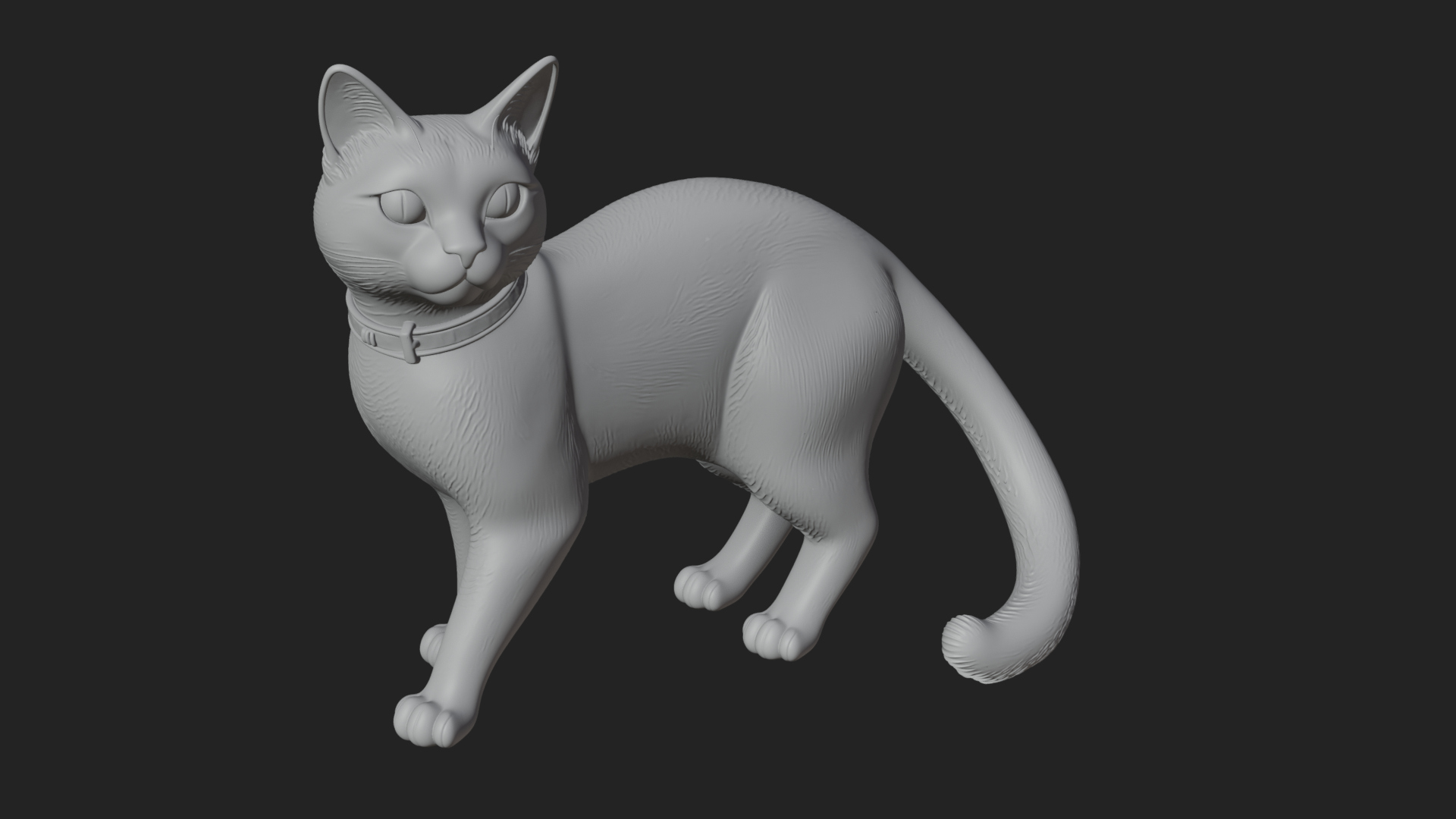Black Cat Statue Design 3 3D Print Model 3D Model