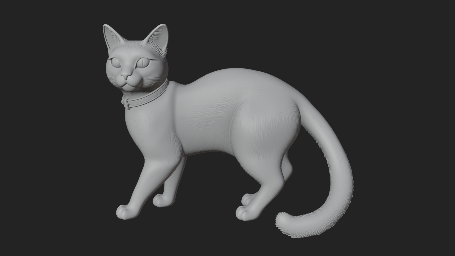 Black Cat Statue Design 3 3D Print Model 3D Model