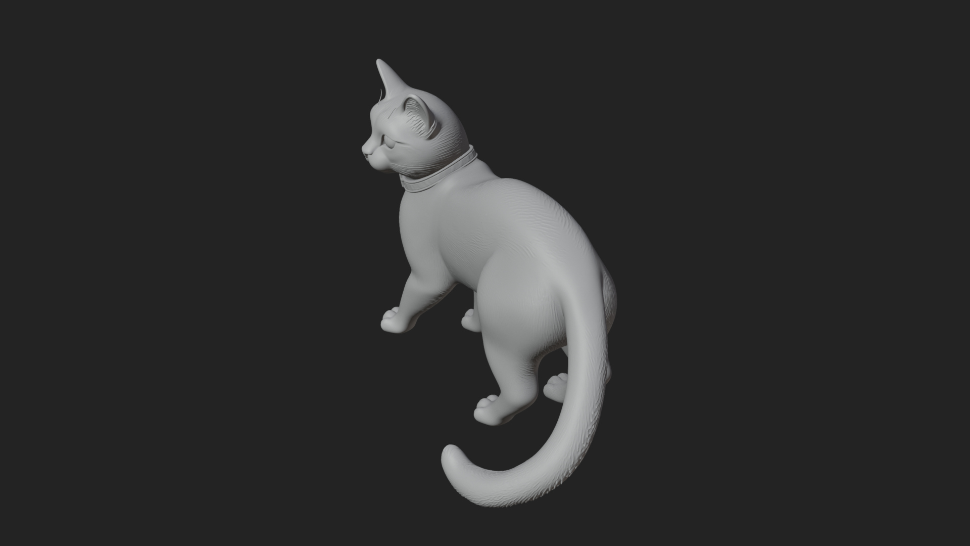 Black Cat Statue Design 3 3D Print Model 3D Model