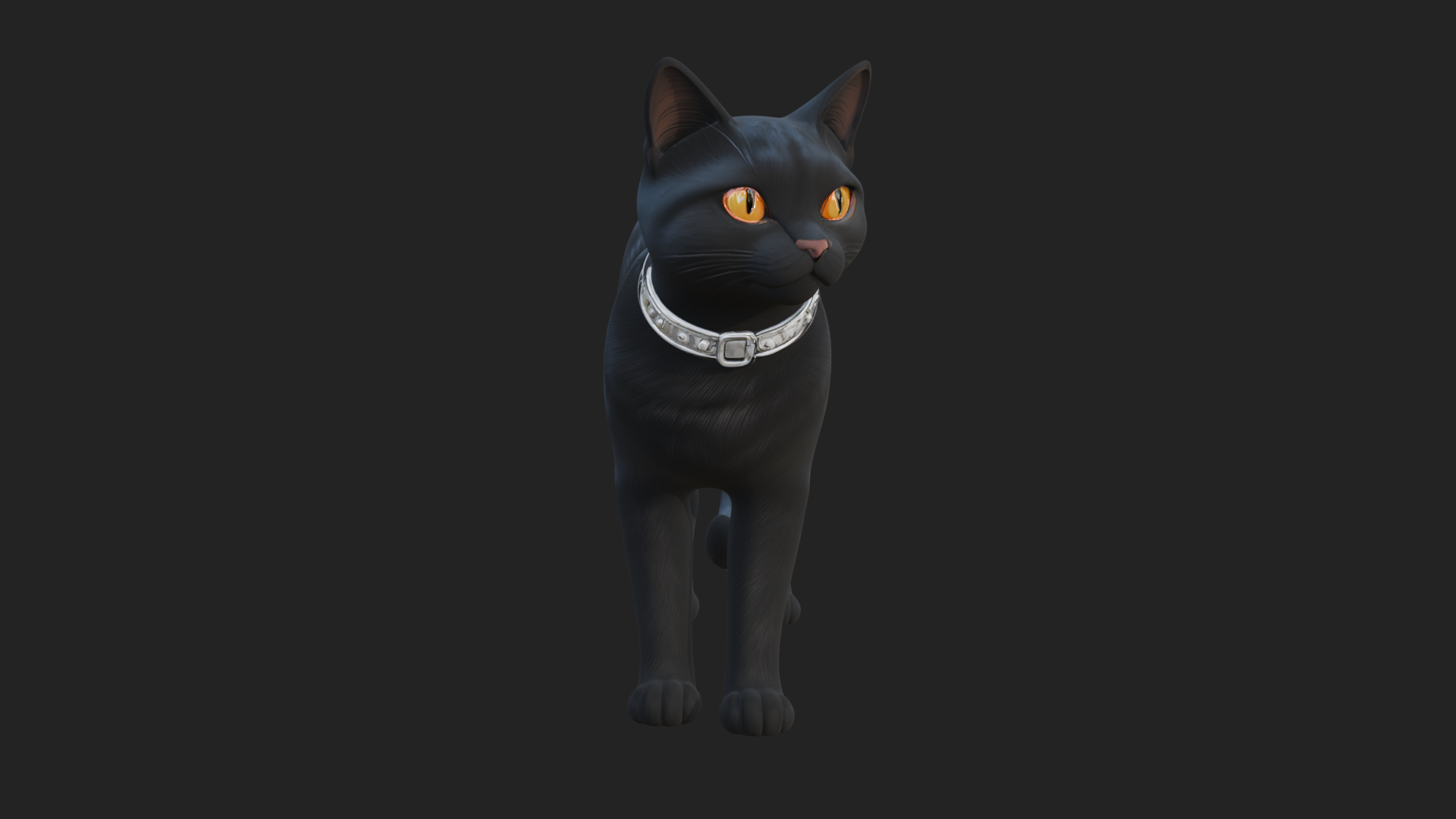 Black Cat Statue Design 4 3D Print Model 3D Model