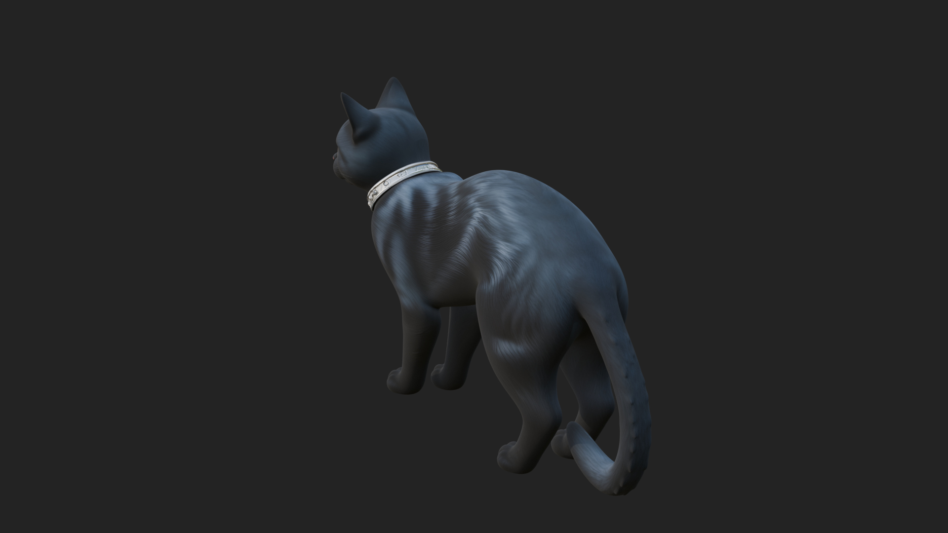 Black Cat Statue Design 4 3D Print Model 3D Model