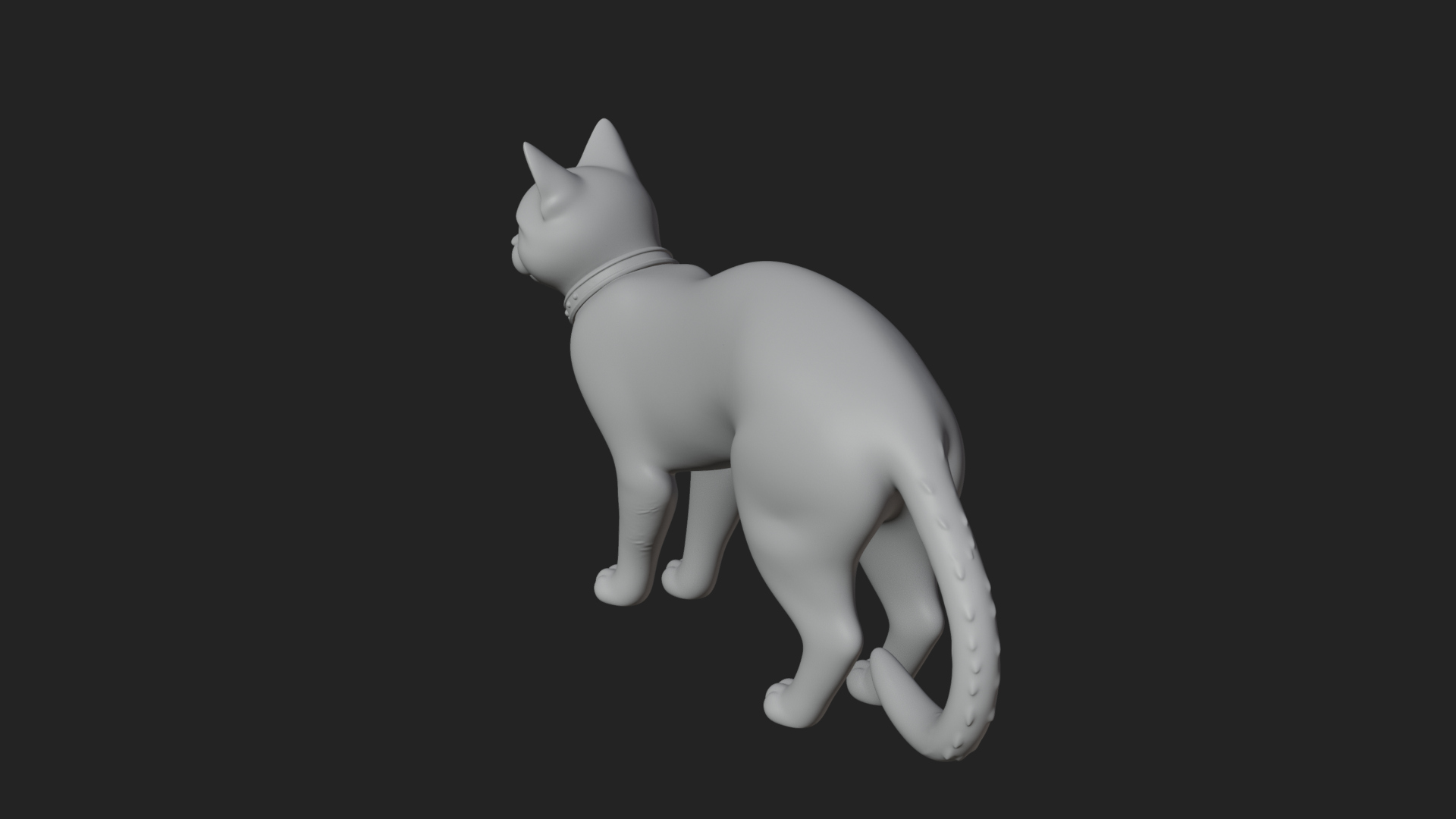 Black Cat Statue Design 4 3D Print Model 3D Model