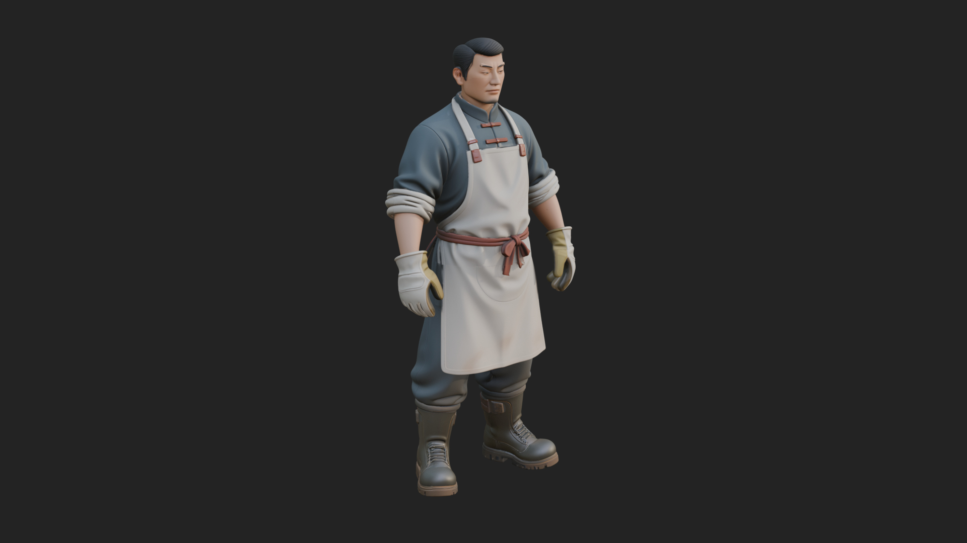 Blacksmith Man Statue Design 13 3D Print Model 3D Model