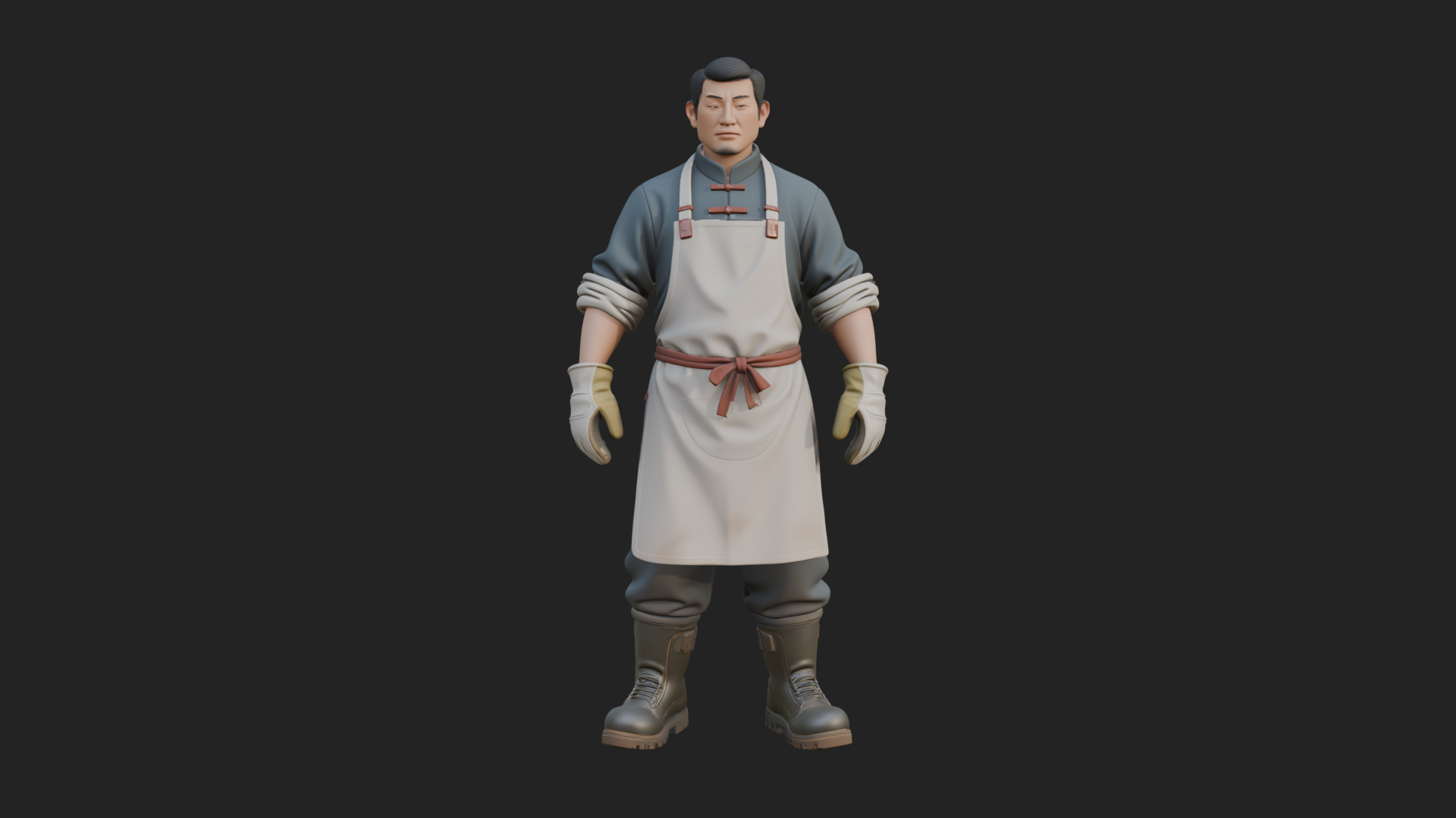 Blacksmith Man Statue Design 13 3D Print Model 3D Model