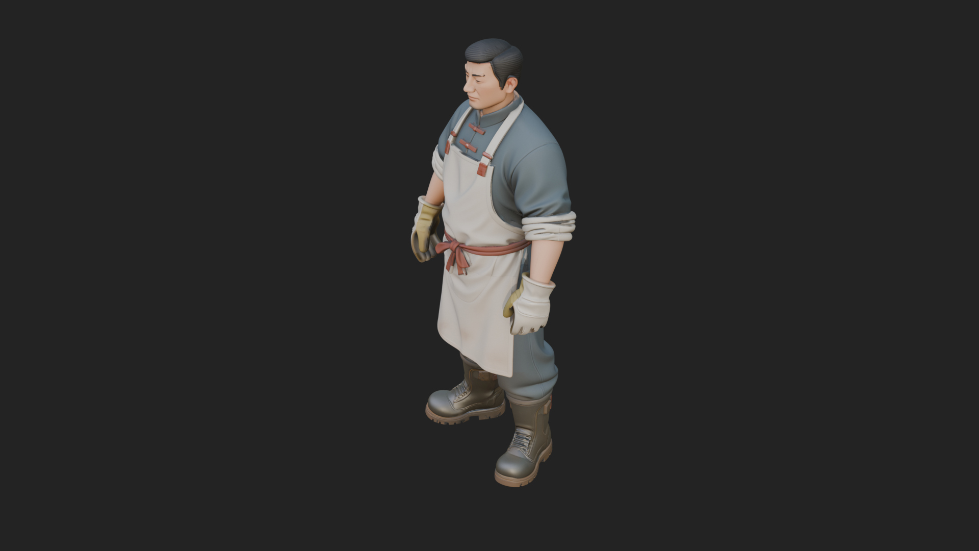 Blacksmith Man Statue Design 13 3D Print Model 3D Model
