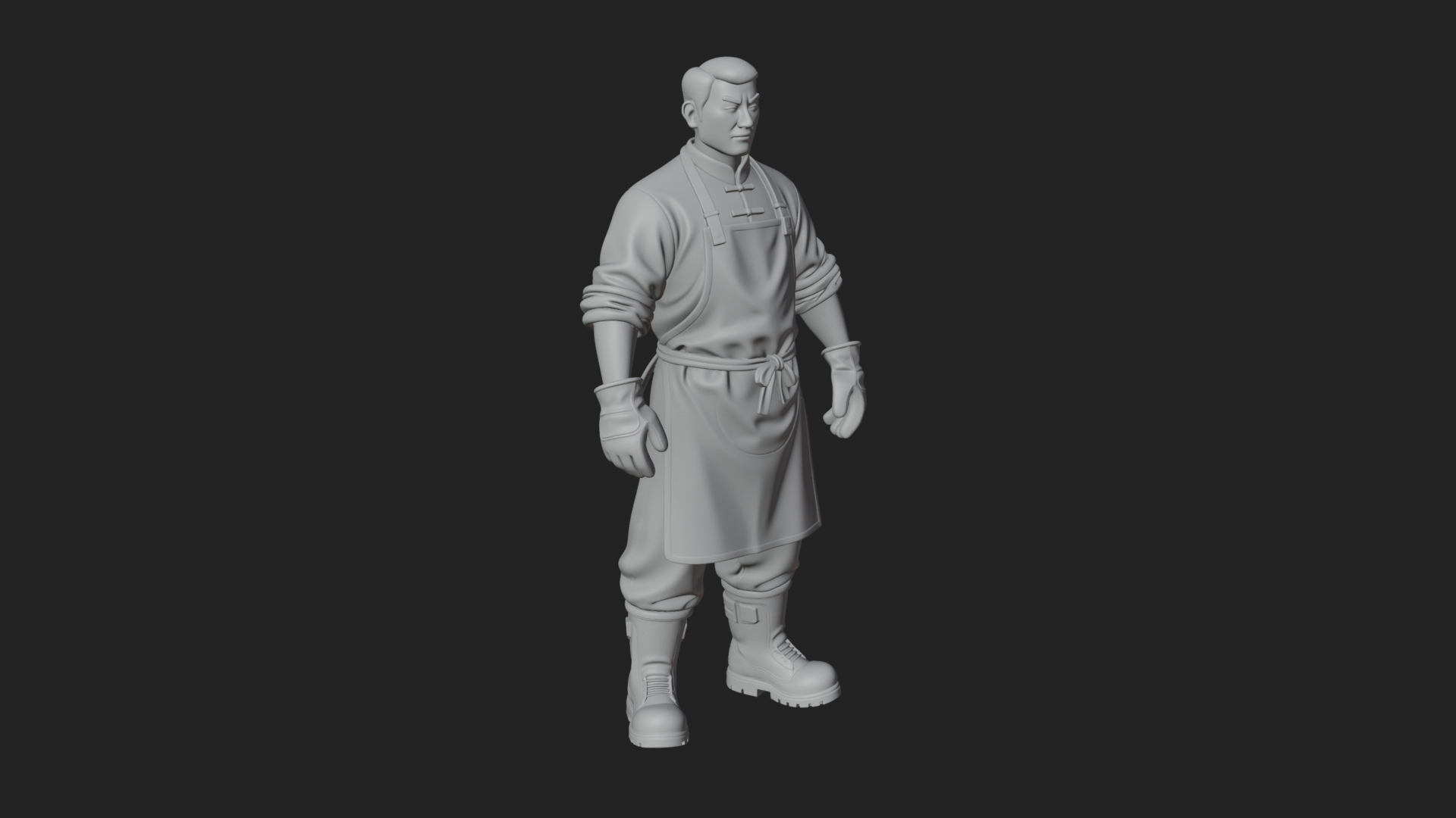 Blacksmith Man Statue Design 13 3D Print Model 3D Model