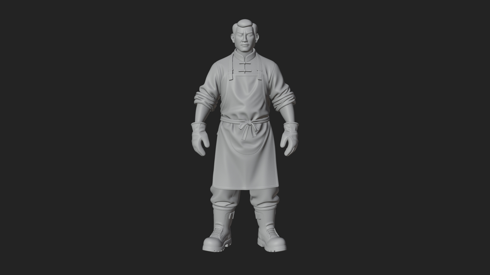Blacksmith Man Statue Design 13 3D Print Model 3D Model