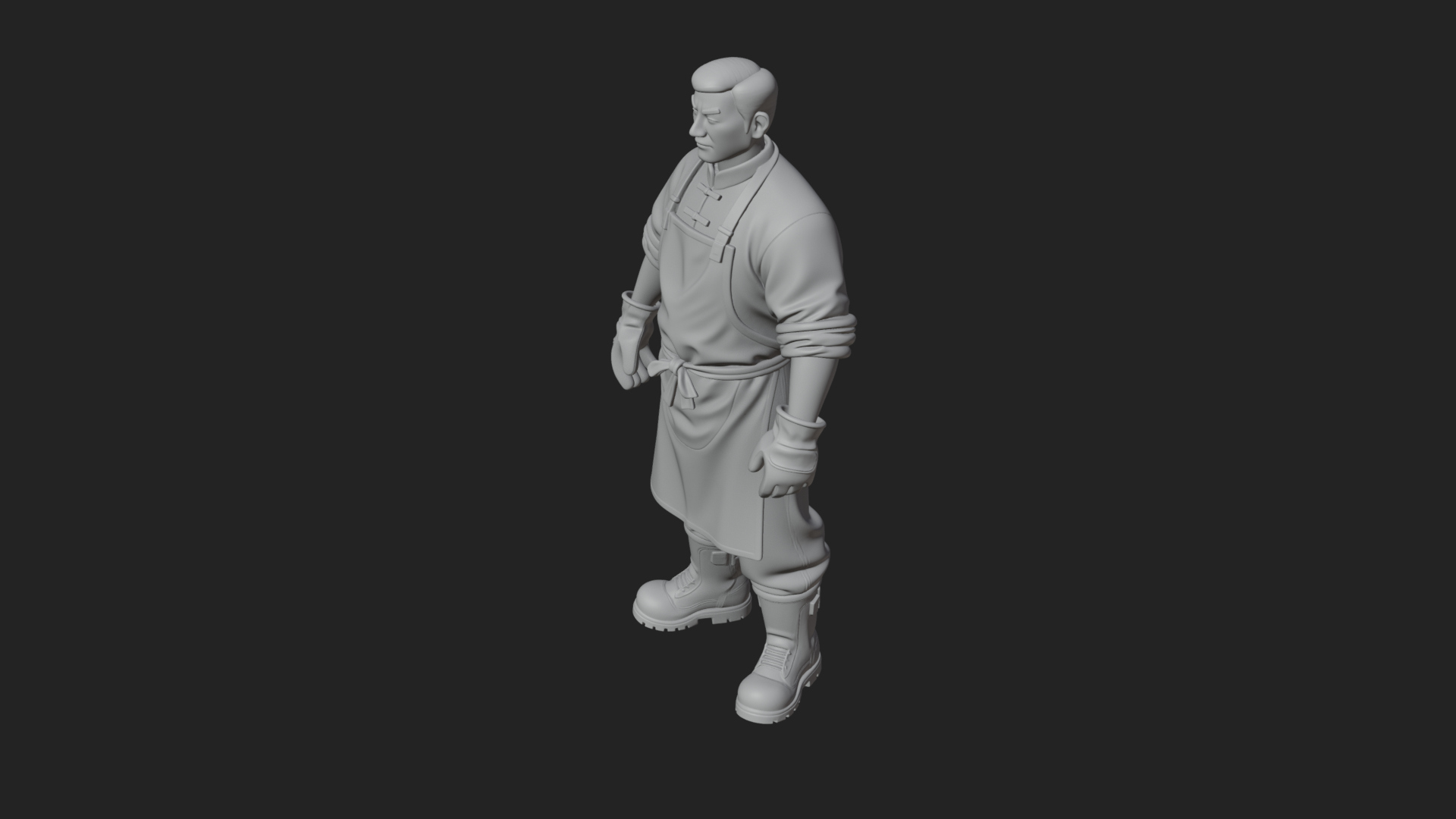 Blacksmith Man Statue Design 13 3D Print Model 3D Model