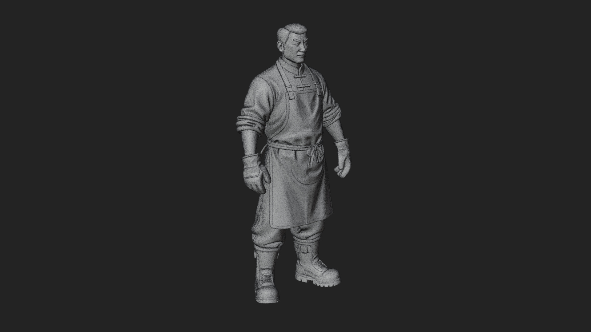 Blacksmith Man Statue Design 13 3D Print Model 3D Model