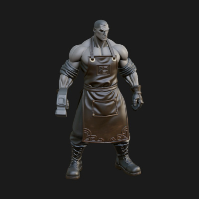 Blacksmith Man Statue Design 15 3D Print Model