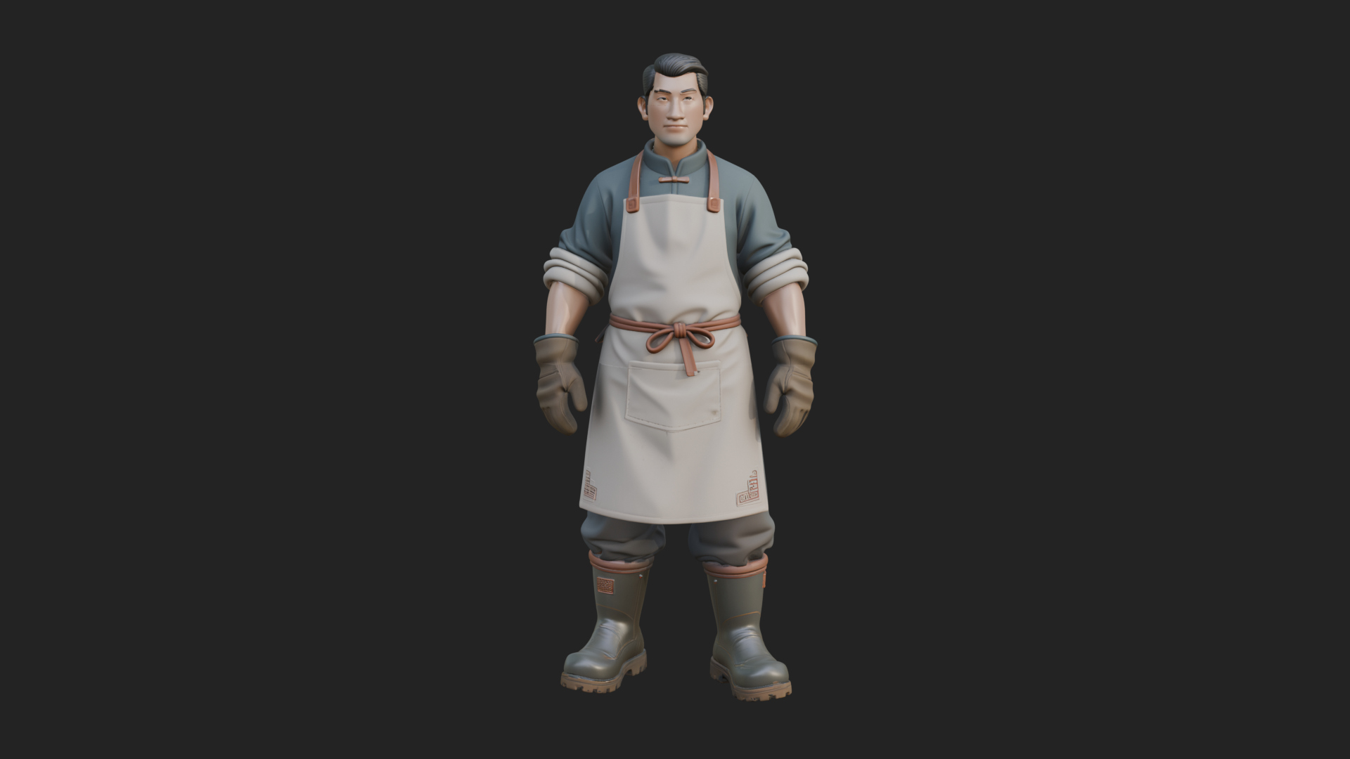 Blacksmith Man Statue Design 16 3D Print Model 3D Model