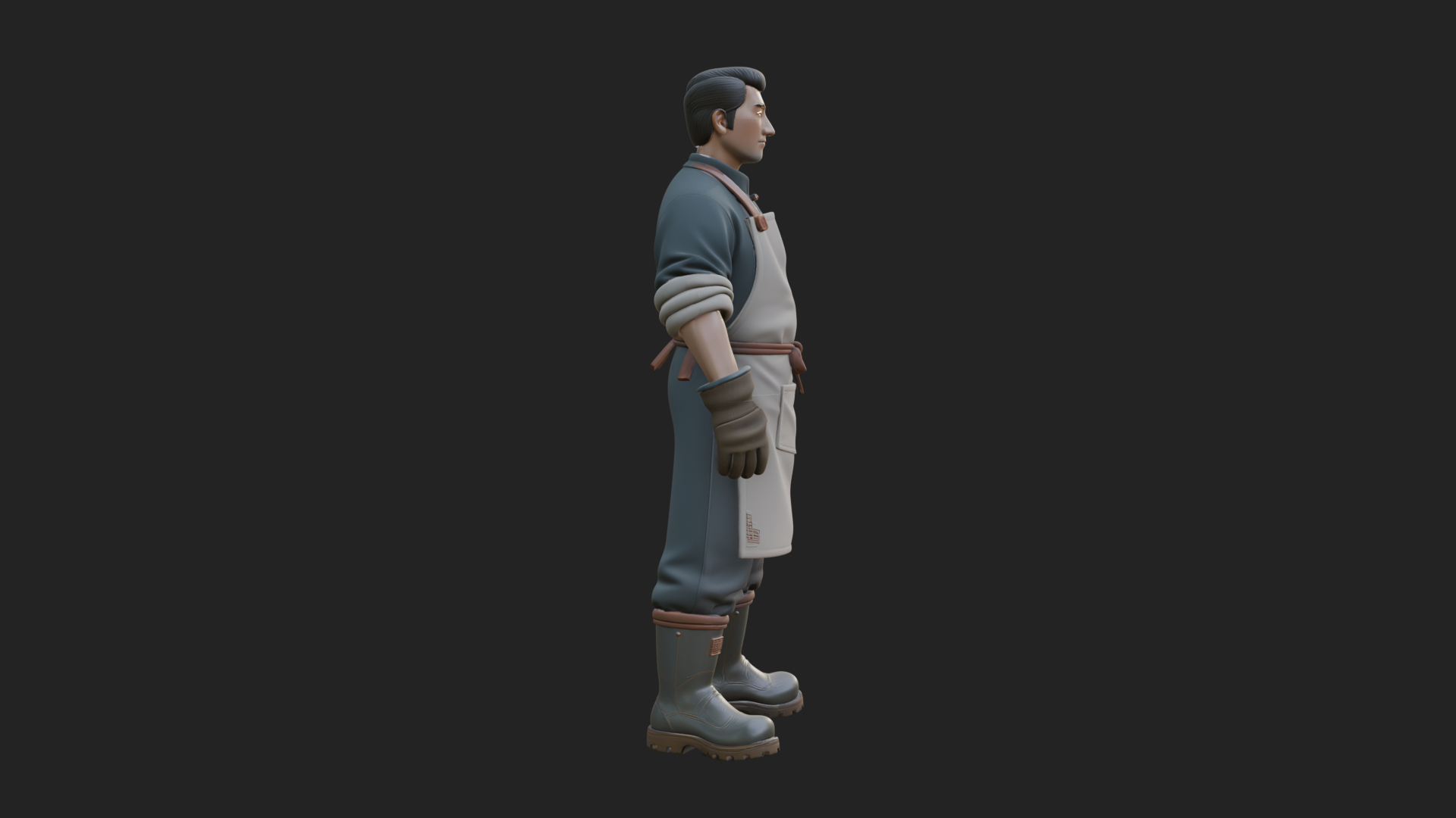 Blacksmith Man Statue Design 16 3D Print Model 3D Model