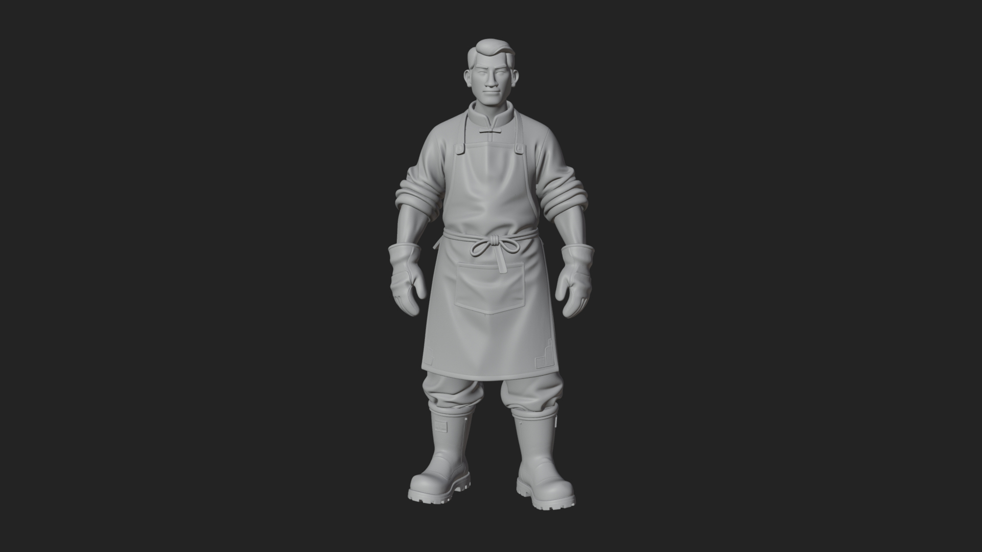 Blacksmith Man Statue Design 16 3D Print Model 3D Model