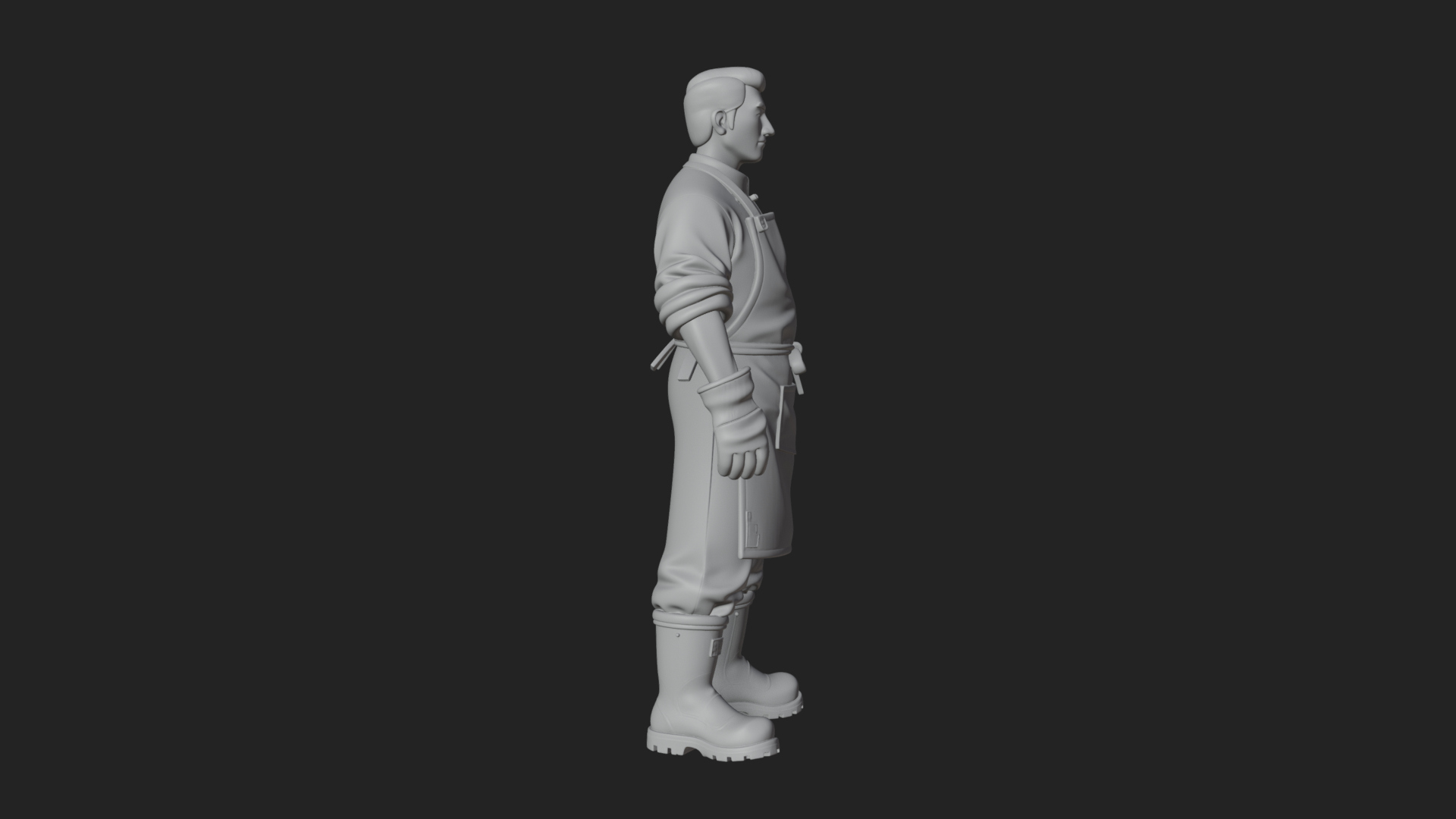 Blacksmith Man Statue Design 16 3D Print Model 3D Model