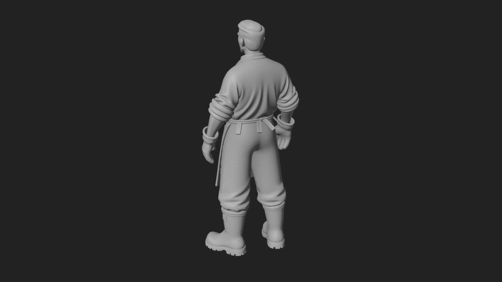 Blacksmith Man Statue Design 16 3D Print Model 3D Model