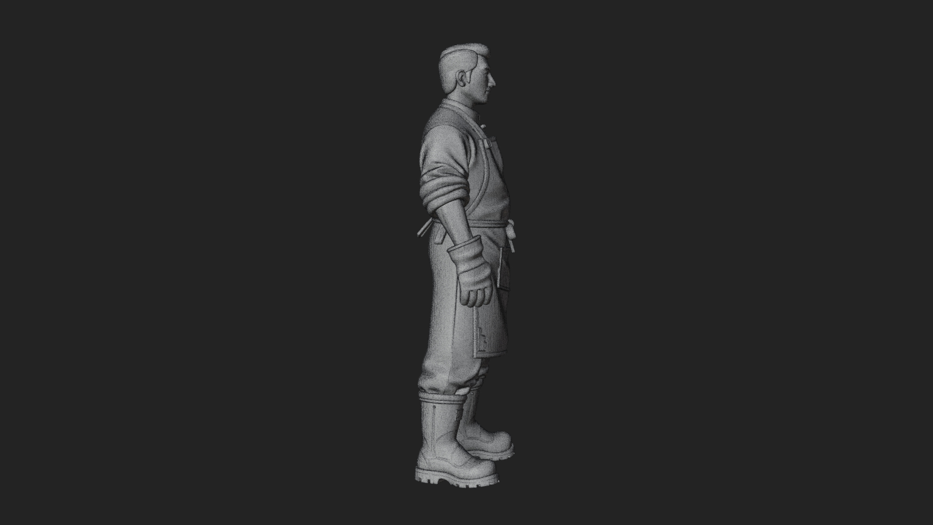 Blacksmith Man Statue Design 16 3D Print Model 3D Model