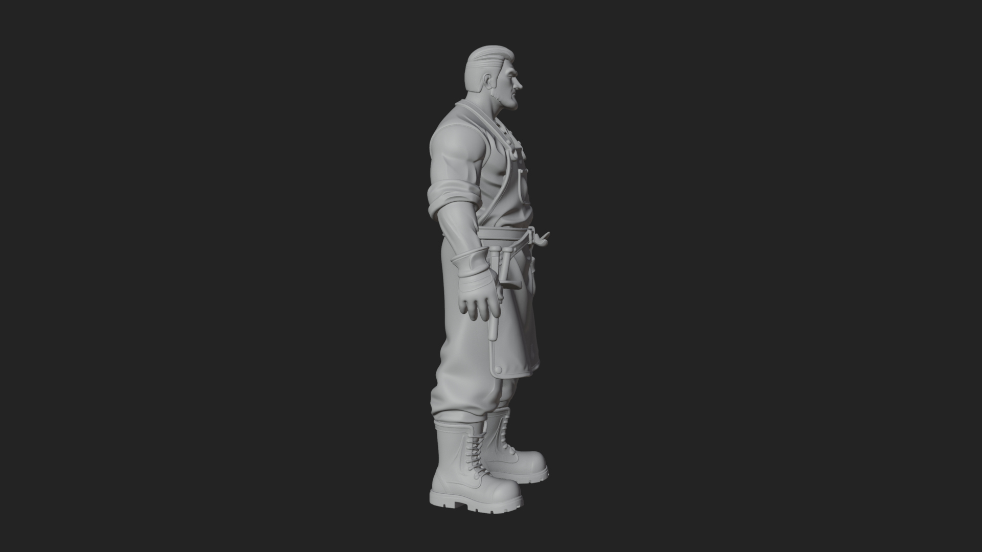 Blacksmith Man Statue Design 17 3D Print Model 3D Model
